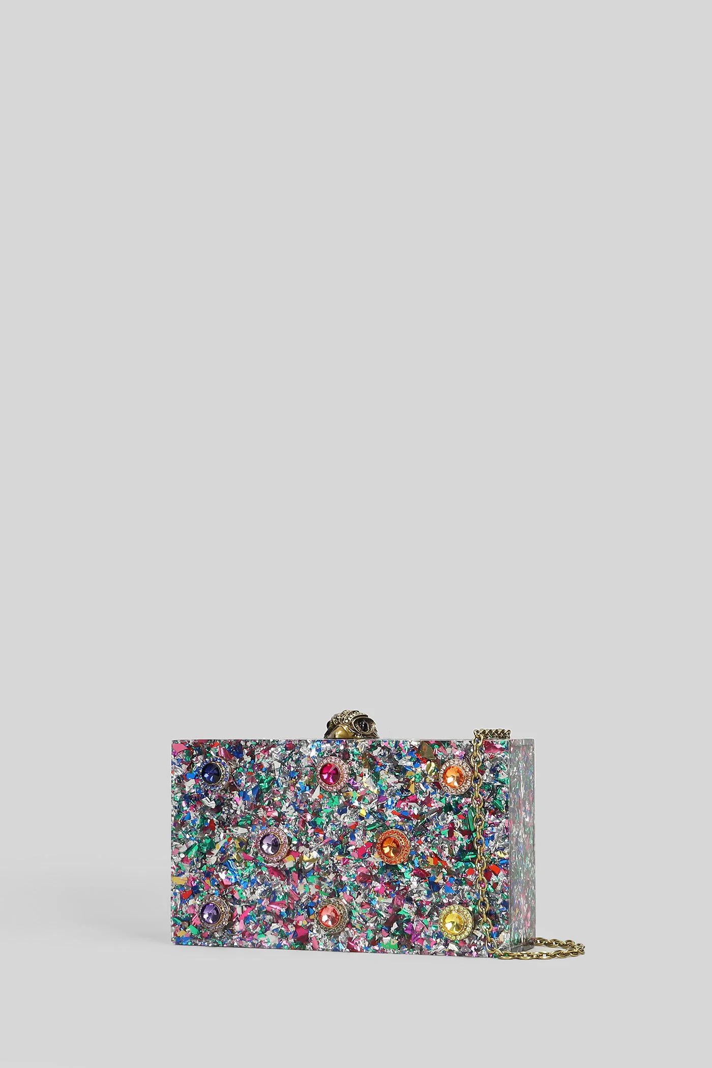 Gems Box Clutch Shoulder bag in multicolor acrylic - Image 2