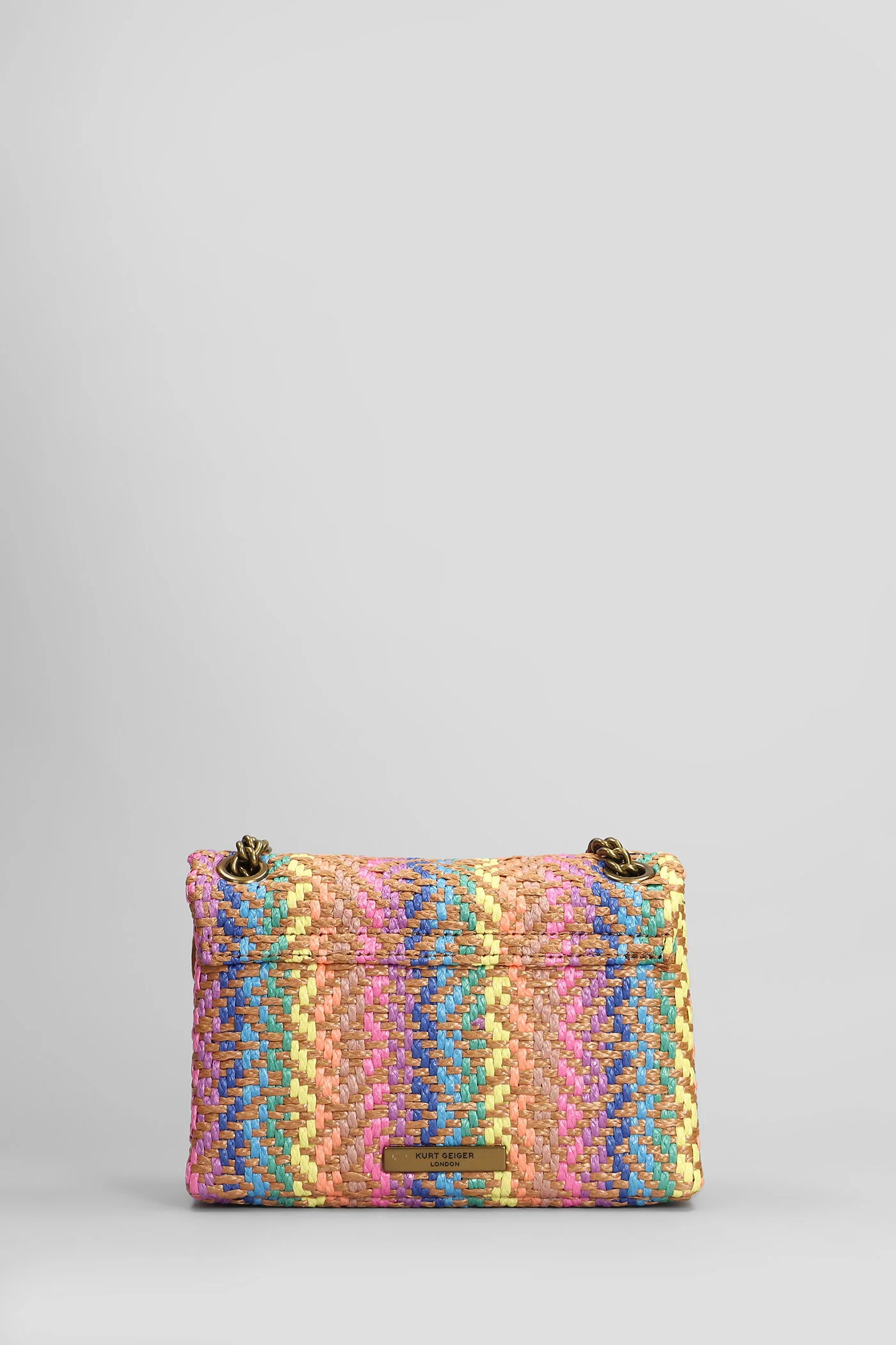 Mini Kensington Shoulder bag in multicolor raffia - Image 3