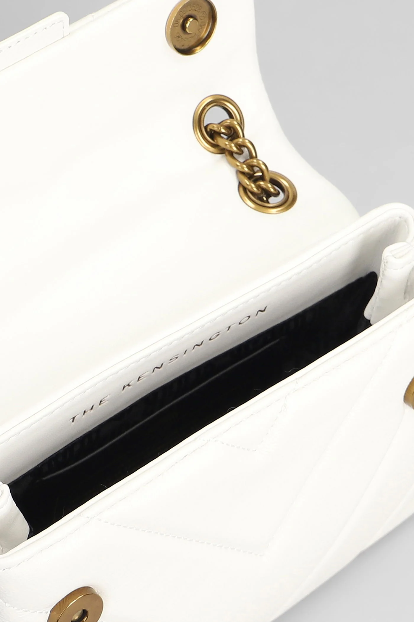 Mini Kensington Shoulder bag in white leather - Image 4
