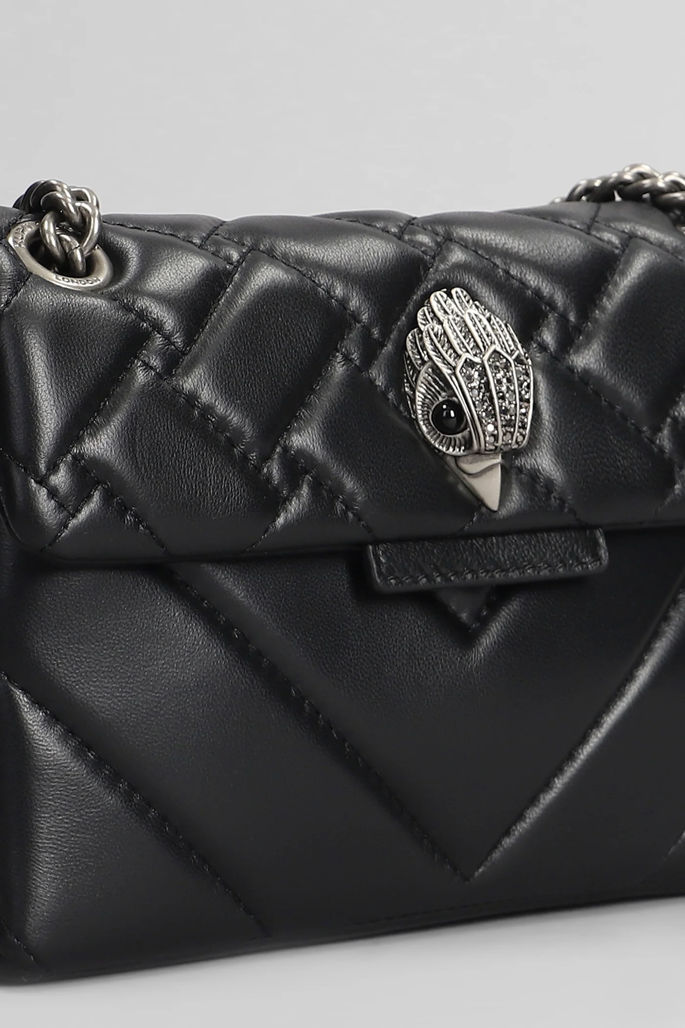 Mini Kensington X Shoulder bag in black leather - Image 4