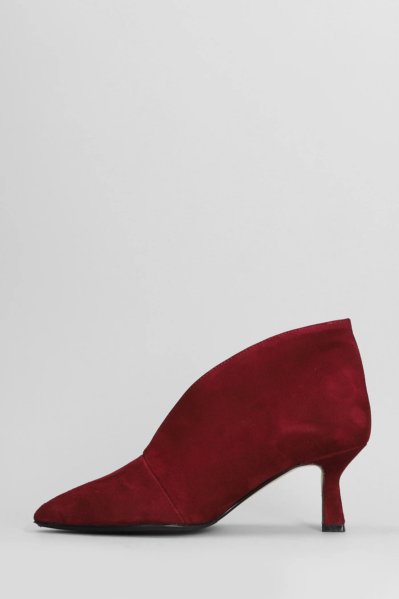 High heels Ankle boots in bordeaux suede - Image 3