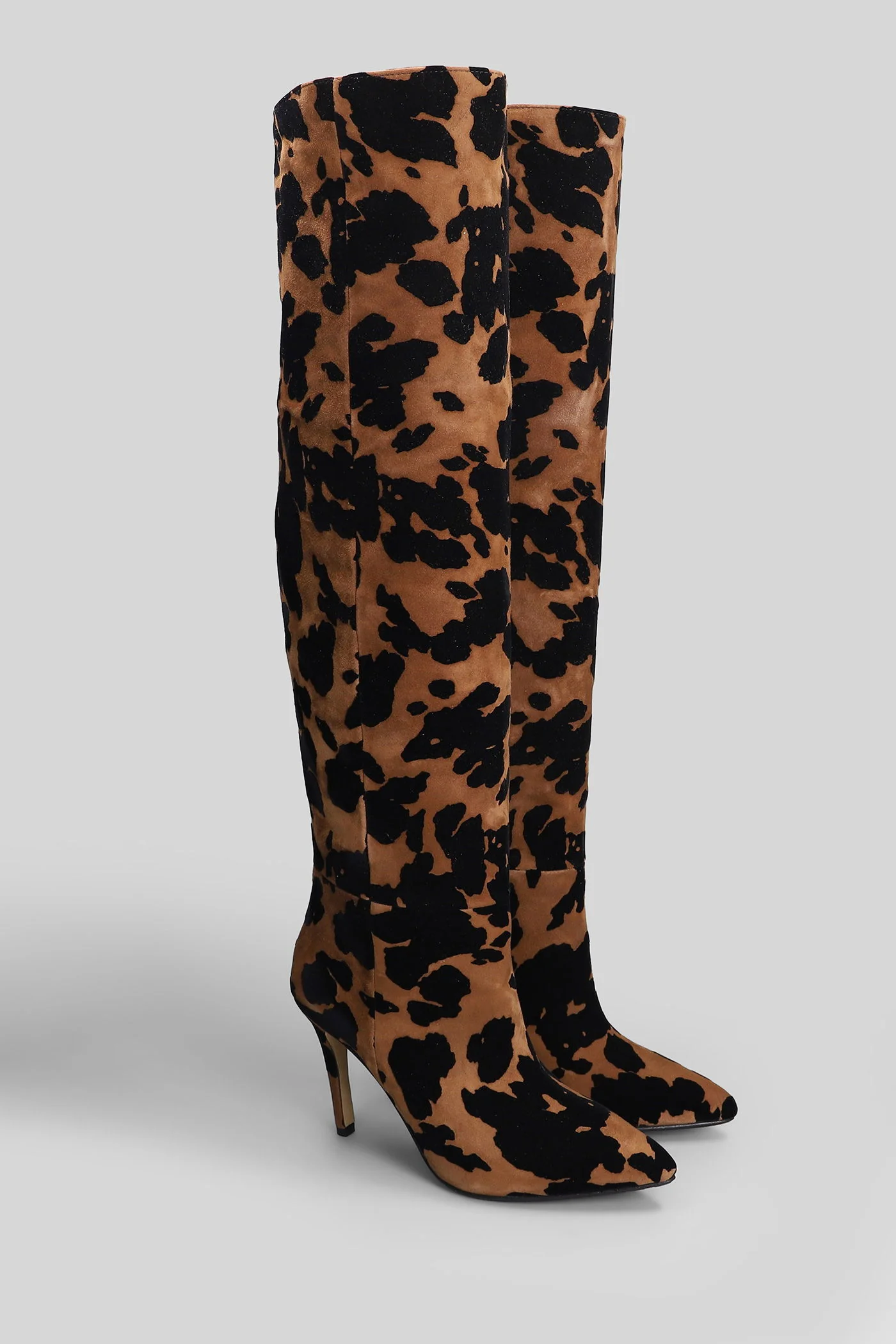 High heels boots in Animalier suede - Image 2