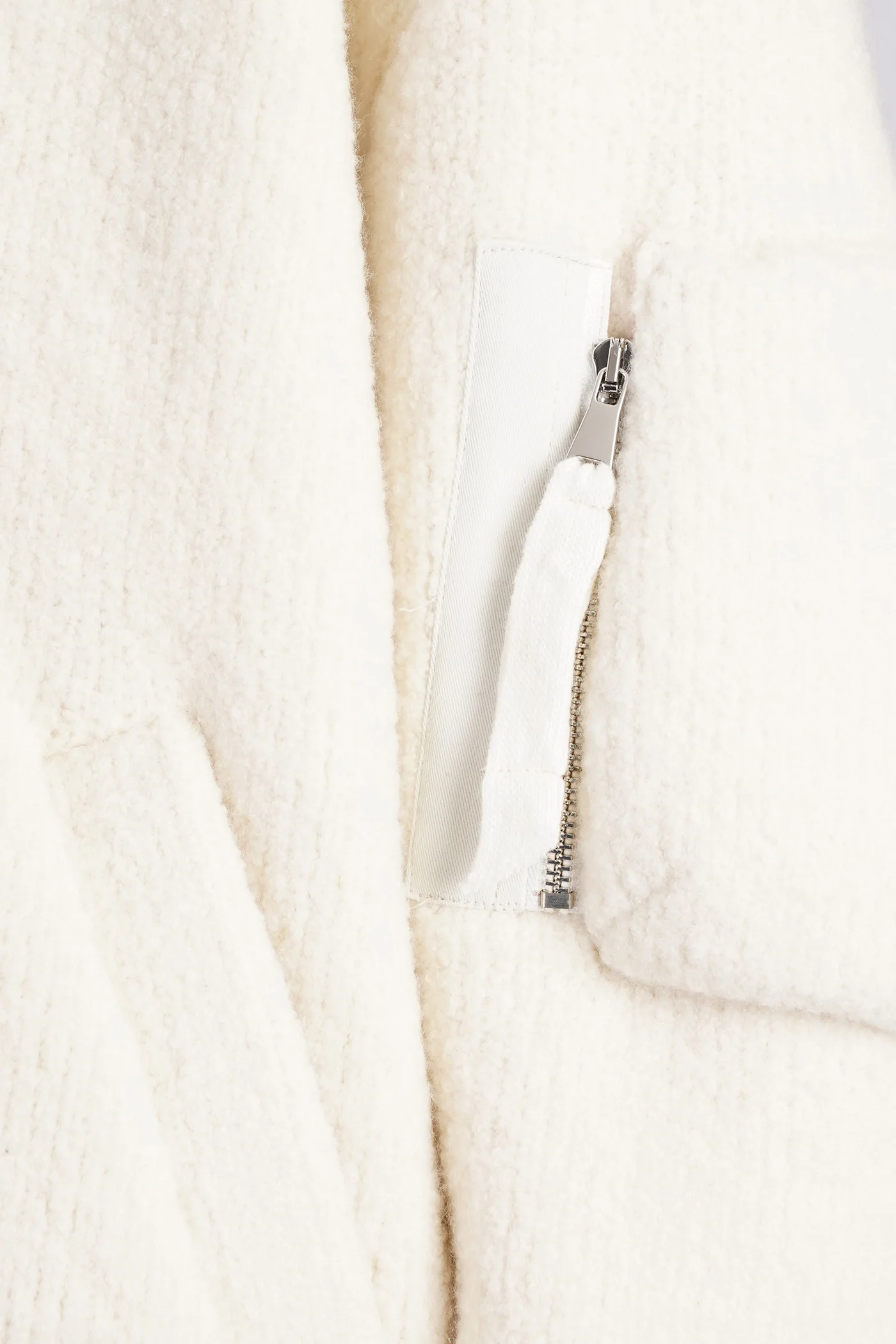 Bomber Jacket in beige wool - Image 5