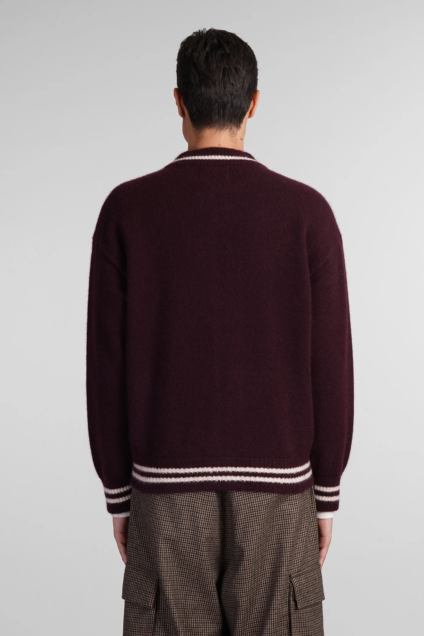 Bomber Jacket in bordeaux cashmere - Image 3