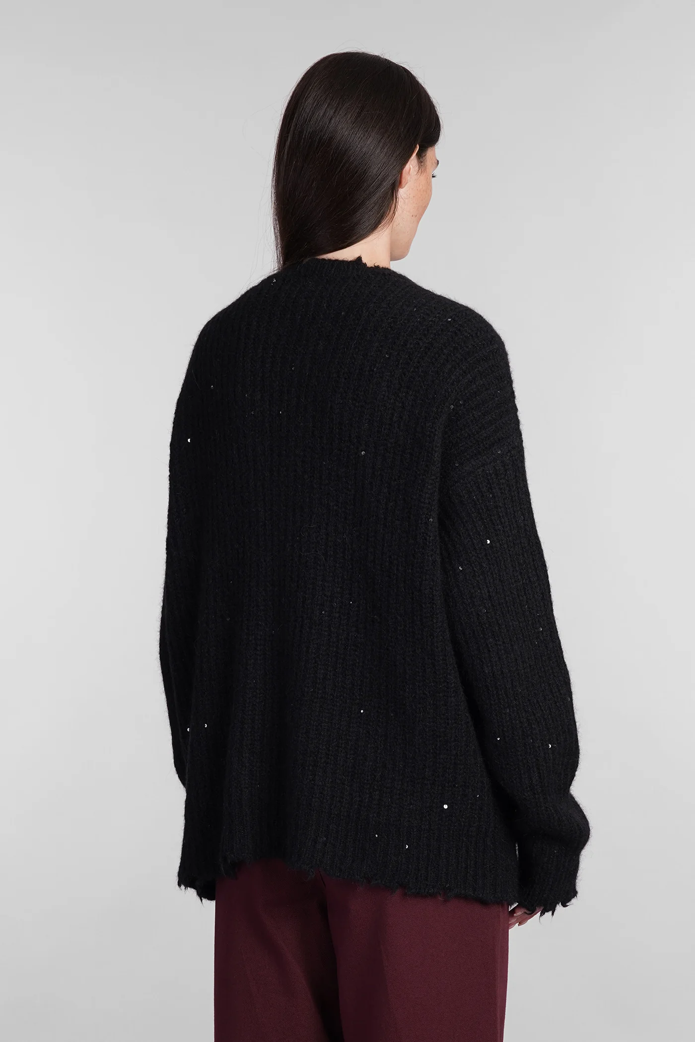 Cardigan in black wool - Image 3