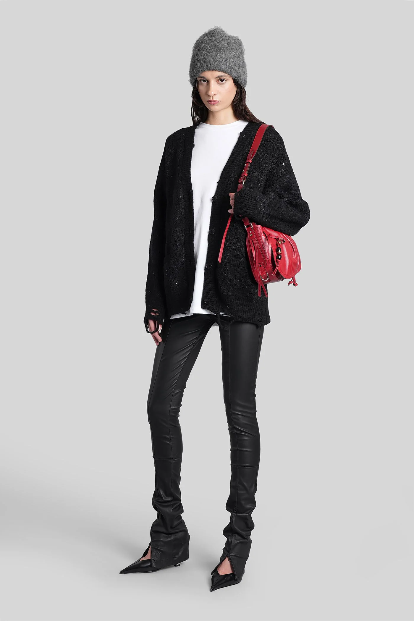 Cardigan in black wool - Image 2