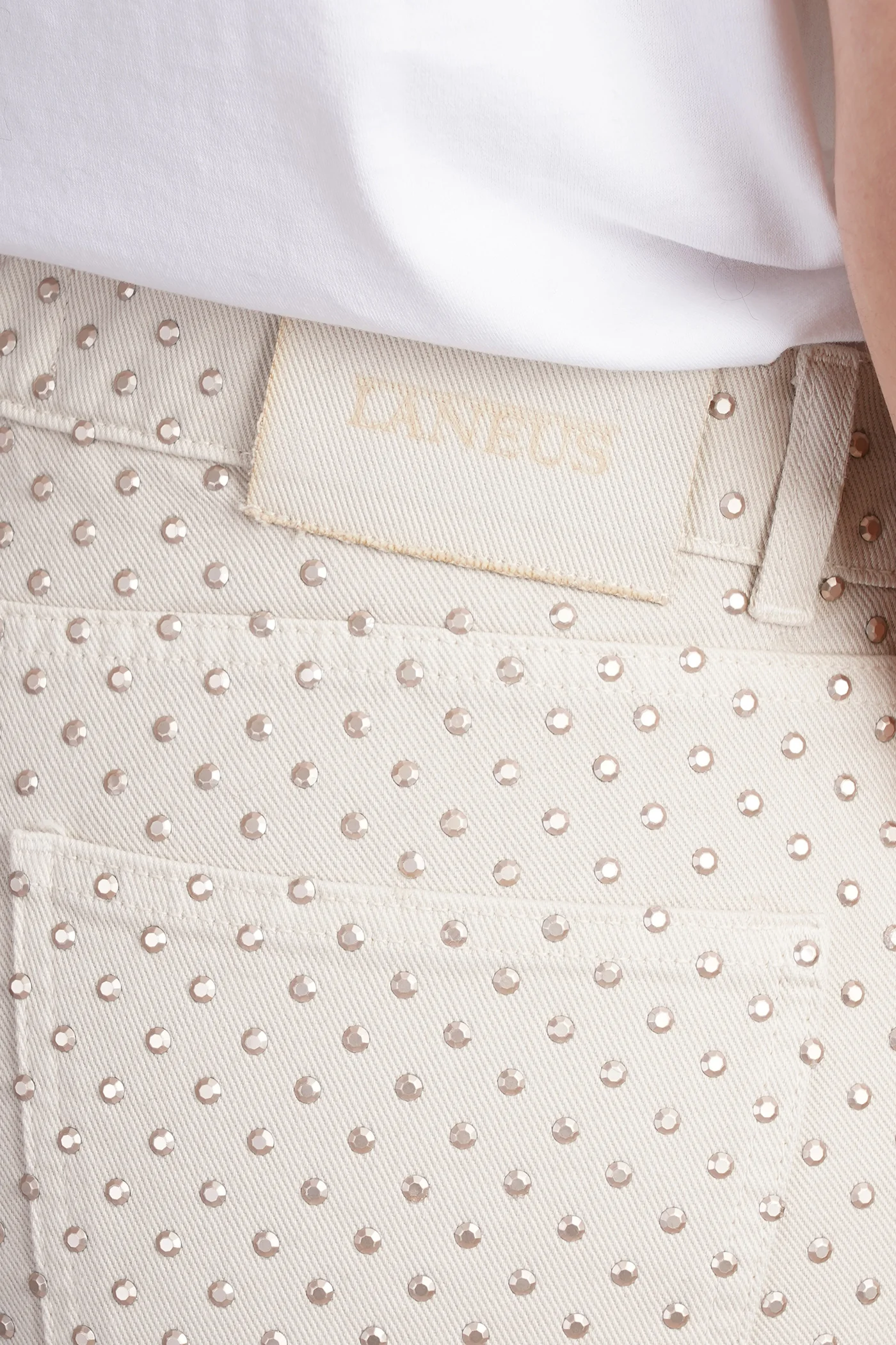 Jeans in beige cotton - Image 5