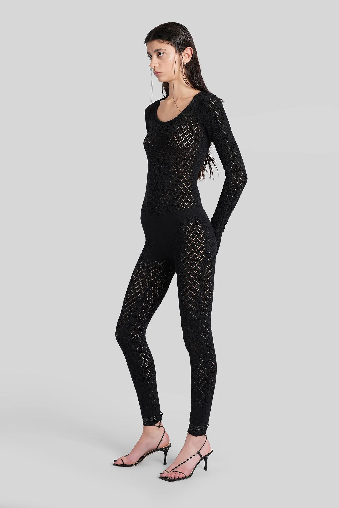 Jumpsuit in black wool - Image 4