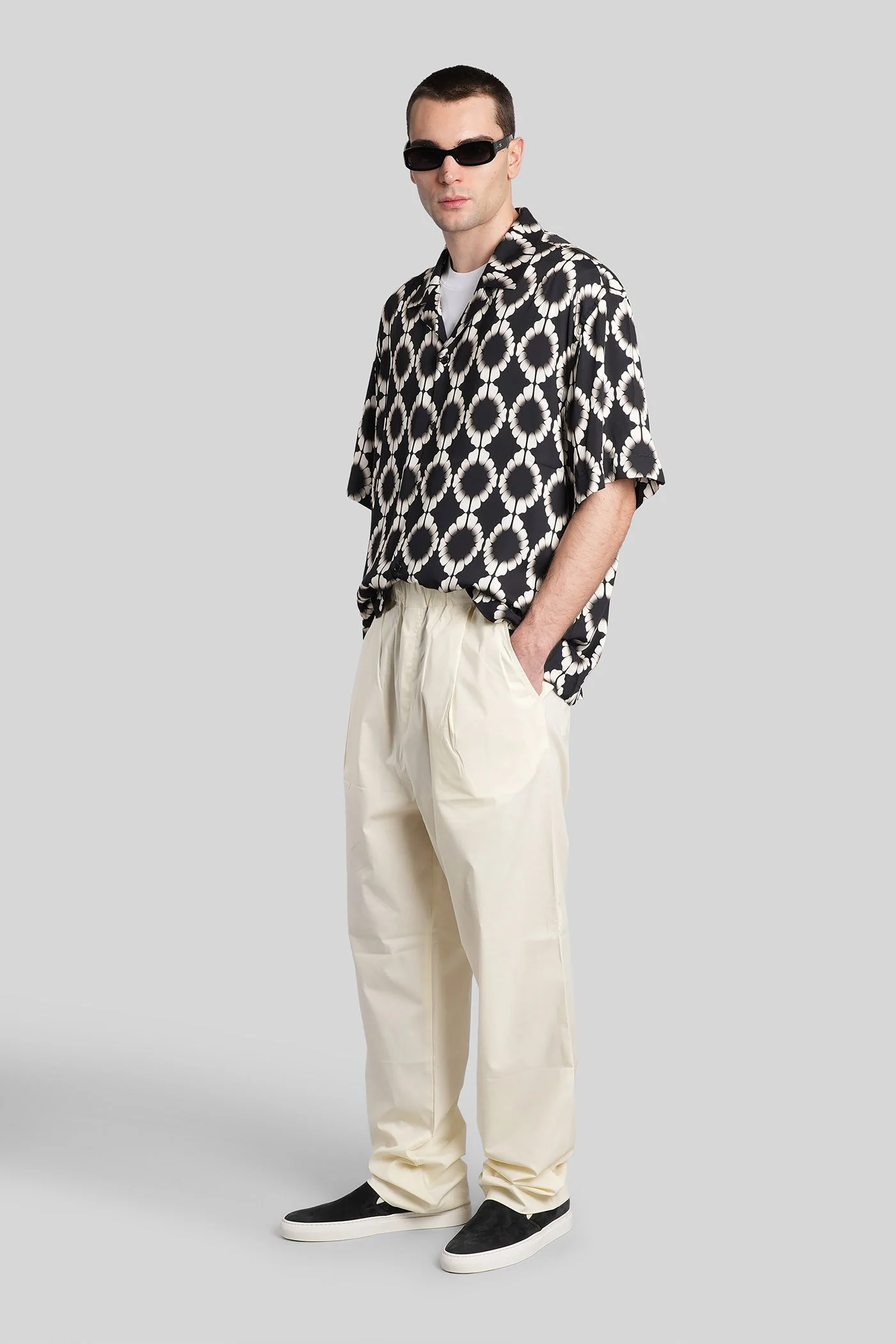 Pants in beige cotton - Image 2