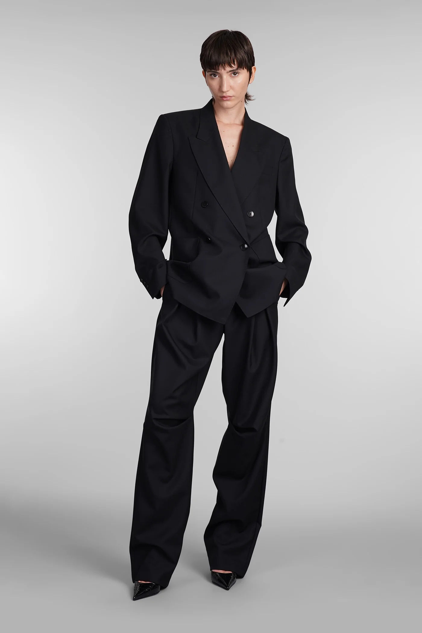 Pants in black wool - Image 2