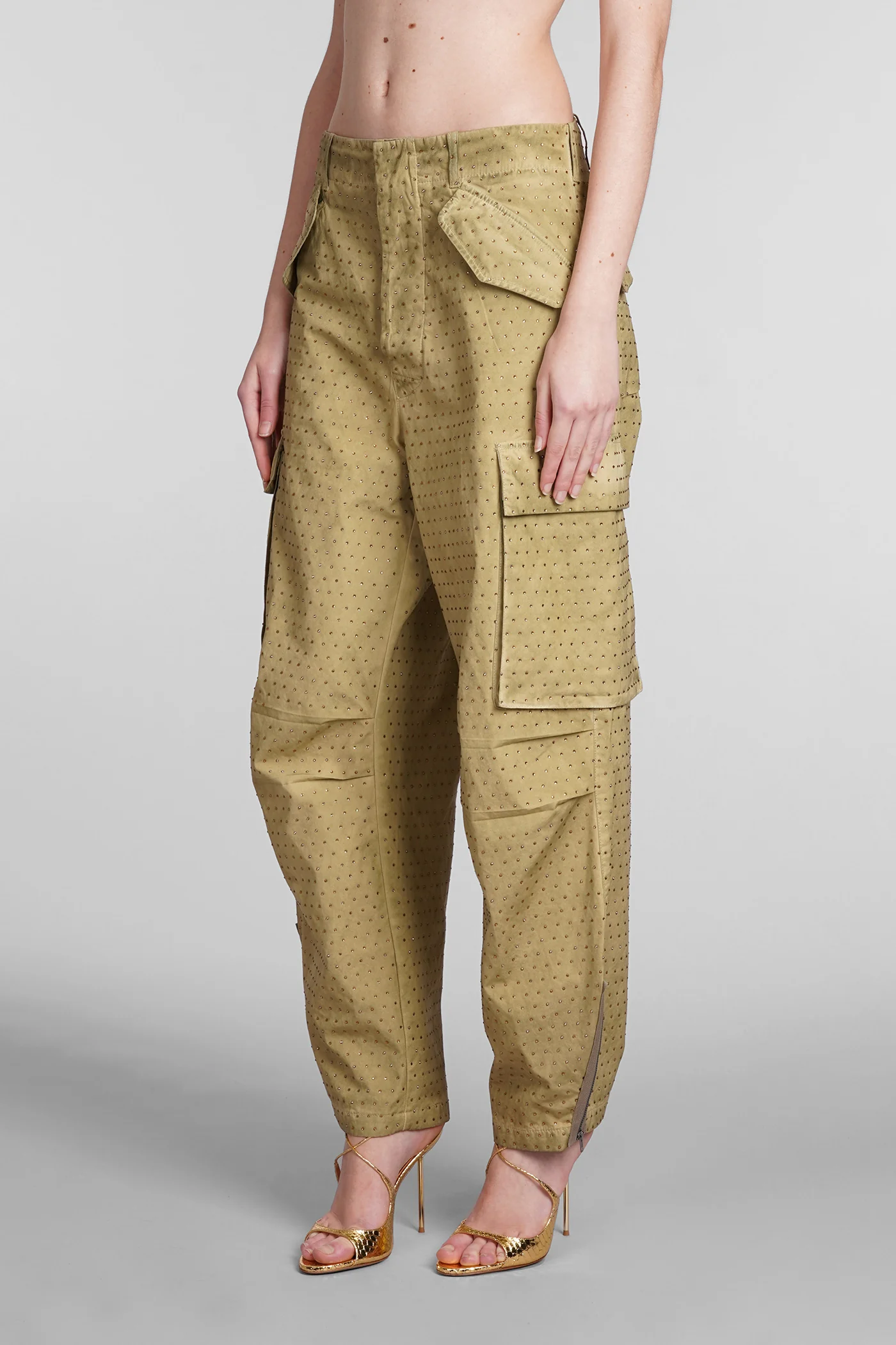 Pants in green cotton - Image 4