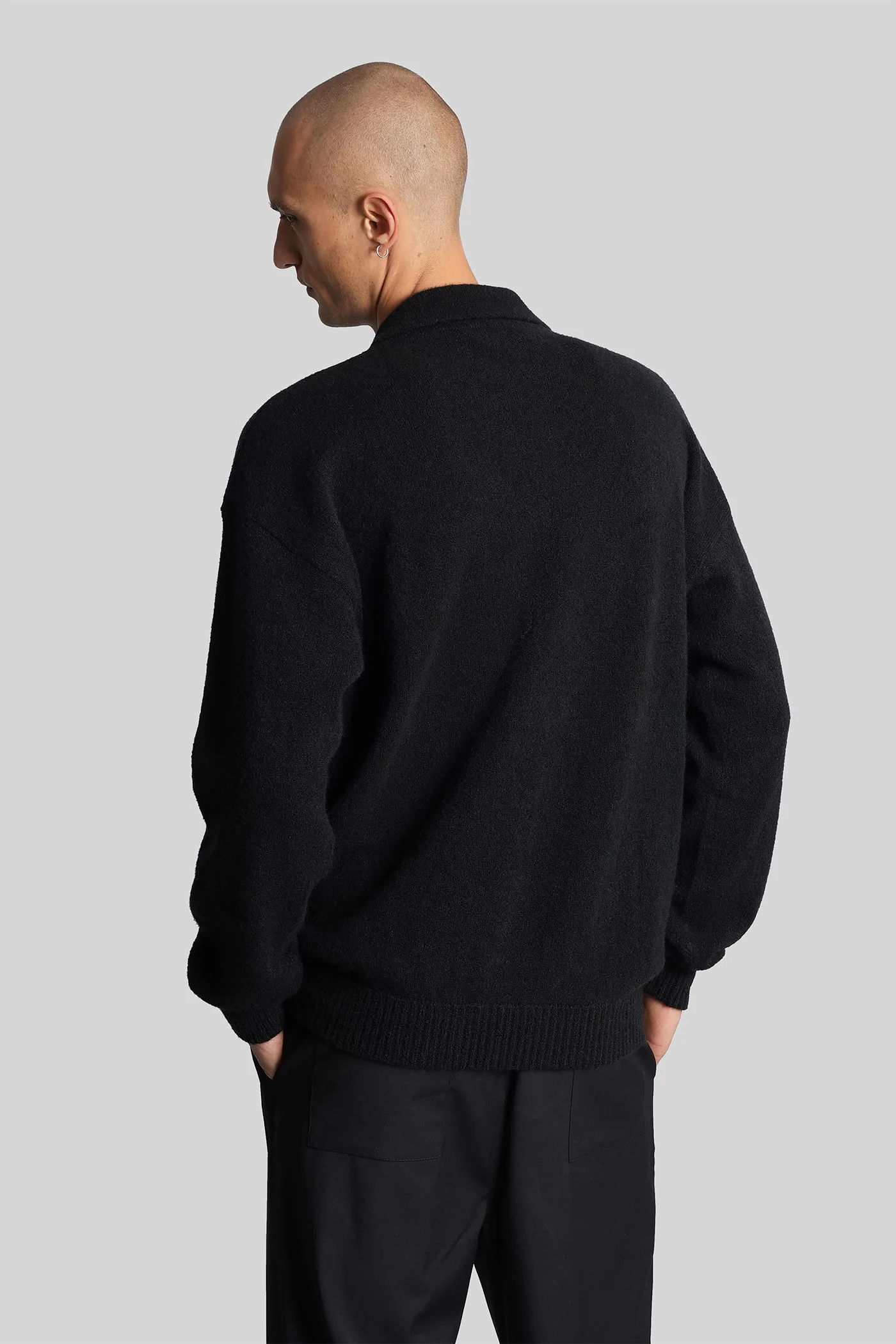 Polo in black cashmere - Image 3