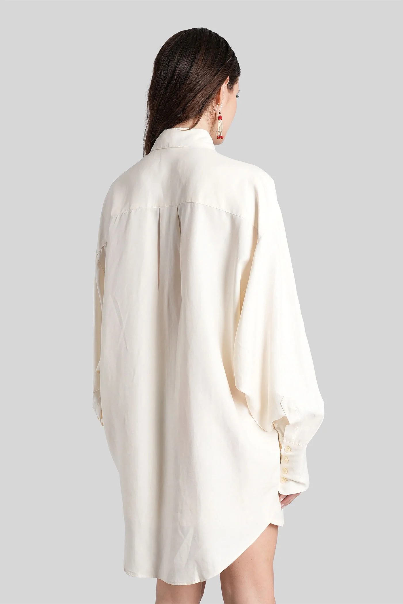 Shirt in beige viscose - Image 3