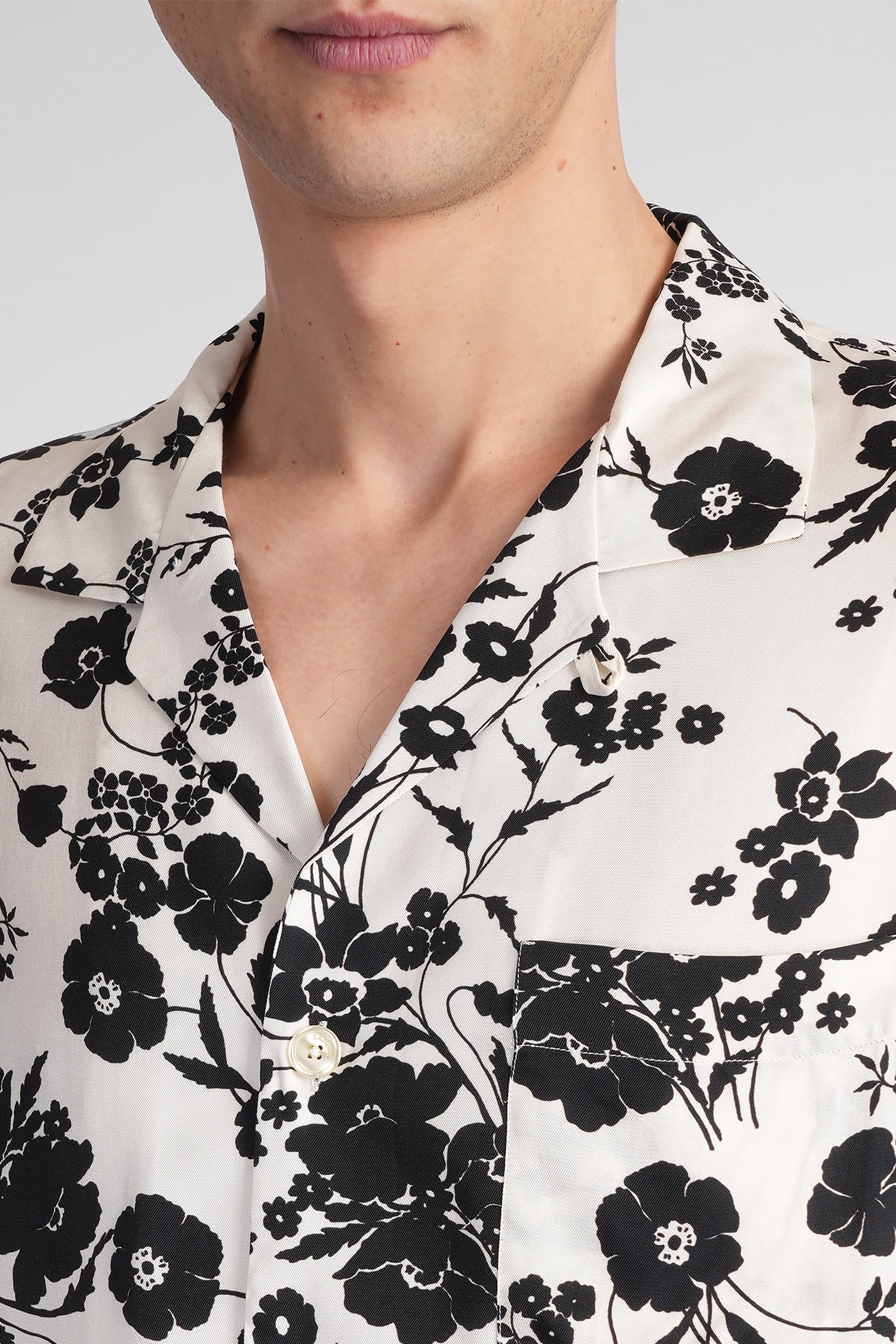Shirt in beige viscose - Image 5