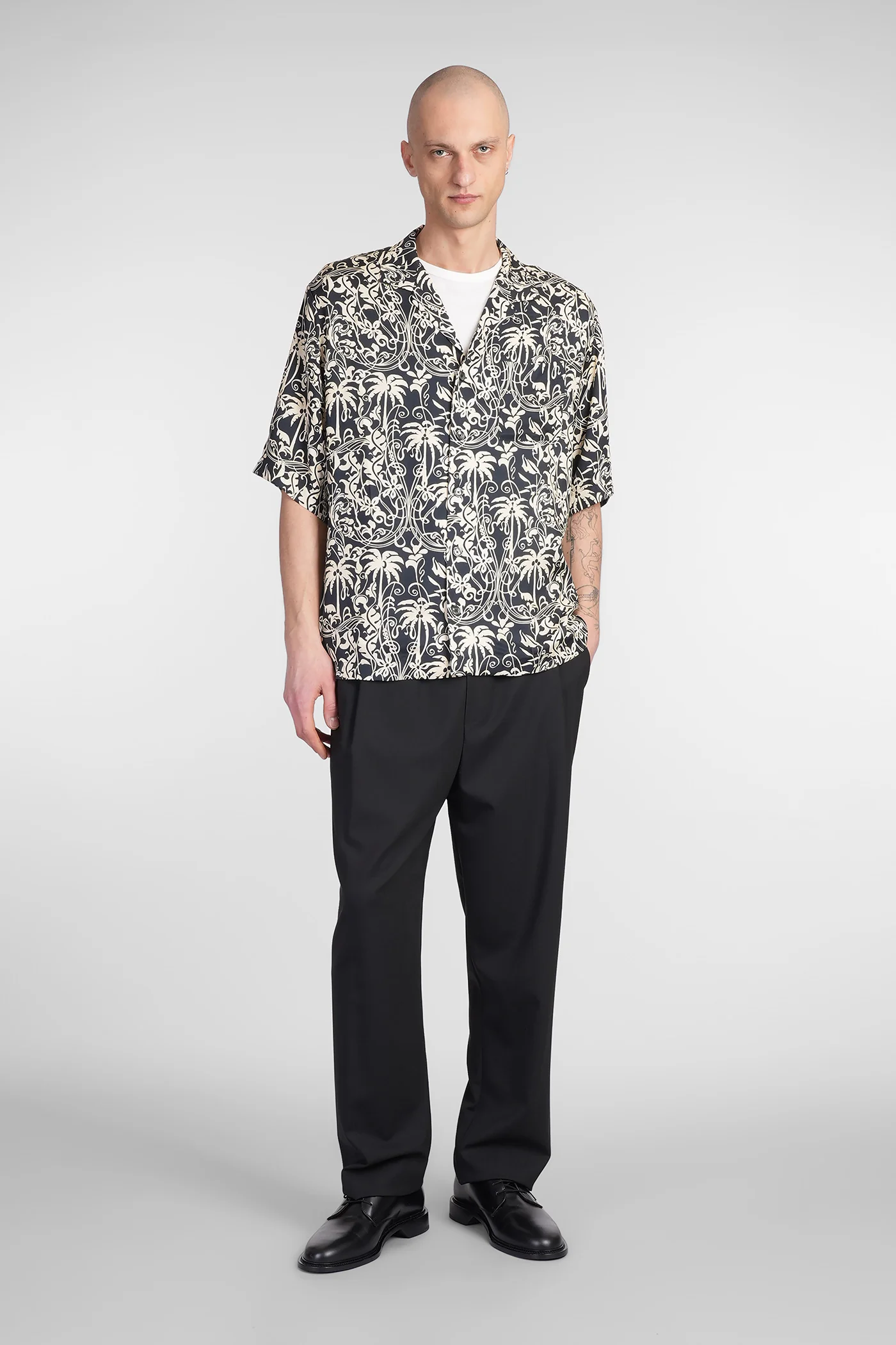 Shirt in black viscose - Image 2