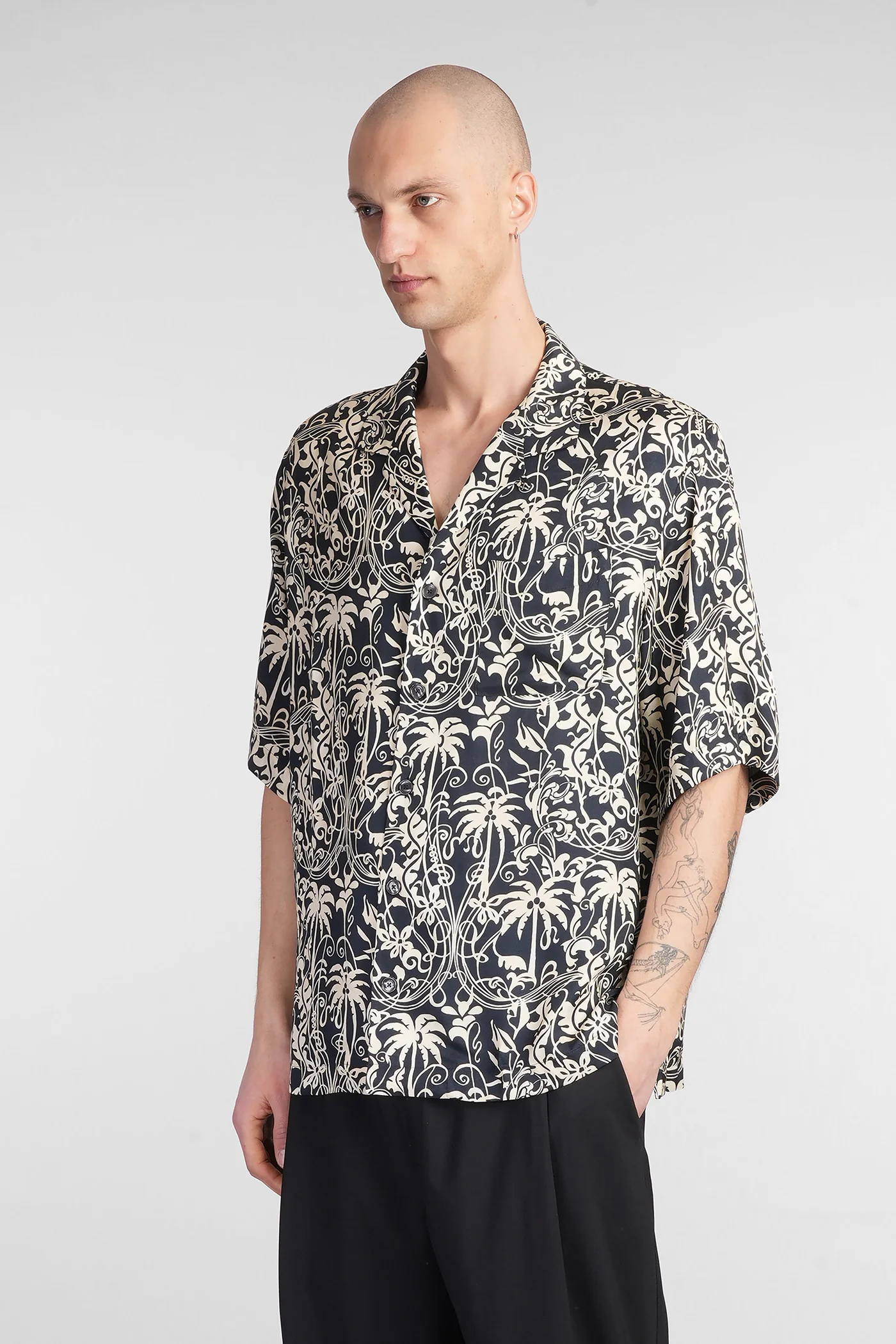 Shirt in black viscose - Image 4