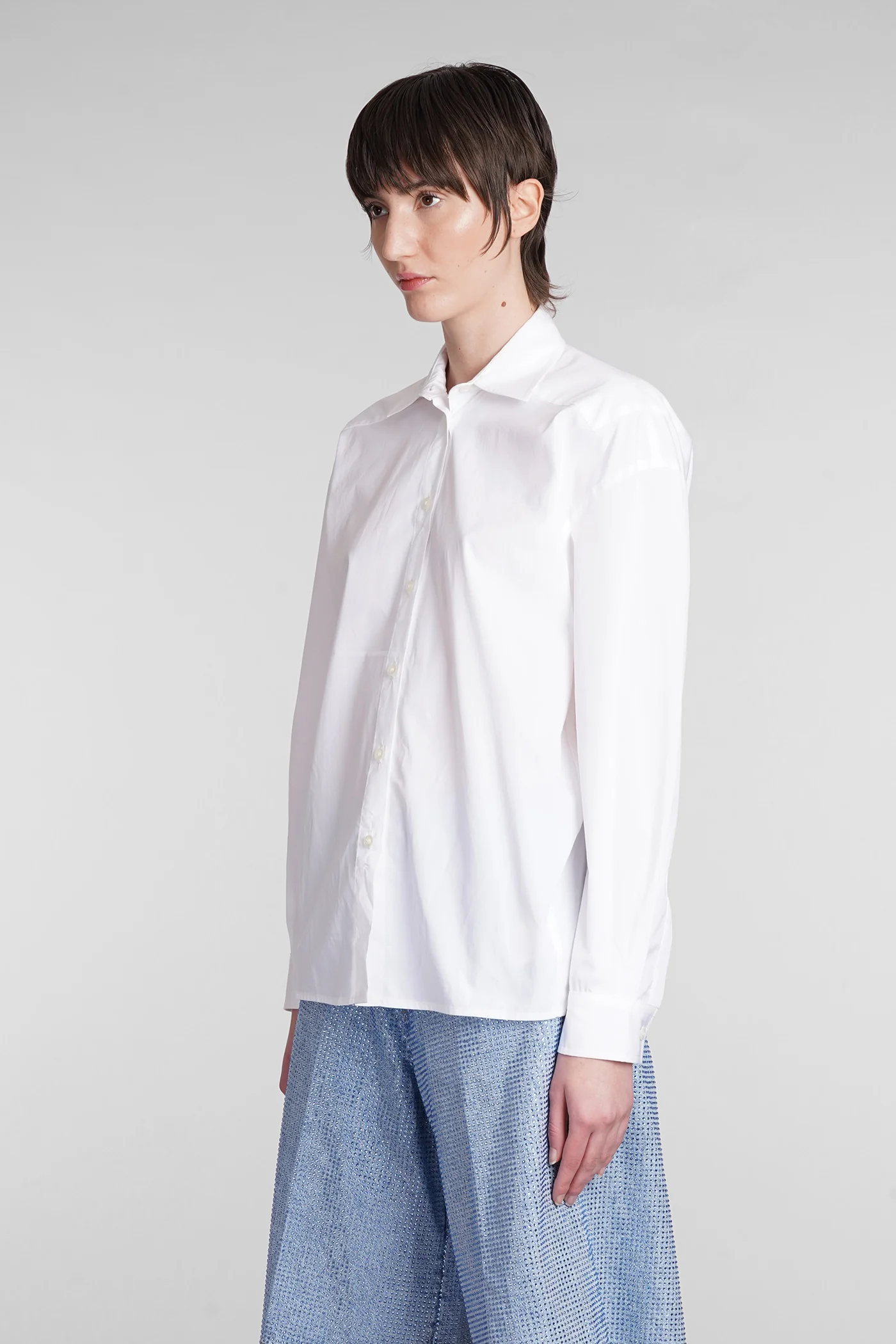 Shirt in white cotton - Image 4