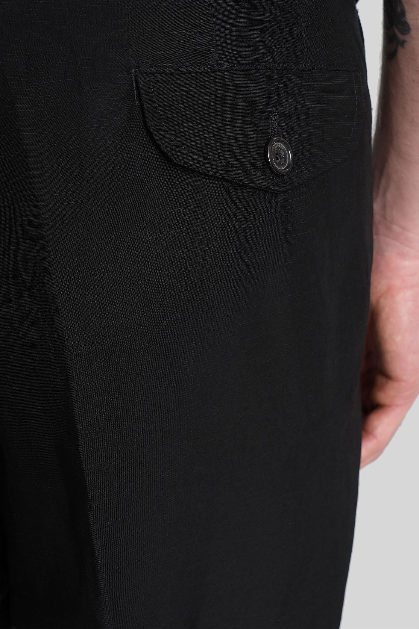 Shorts in black viscose - Image 5