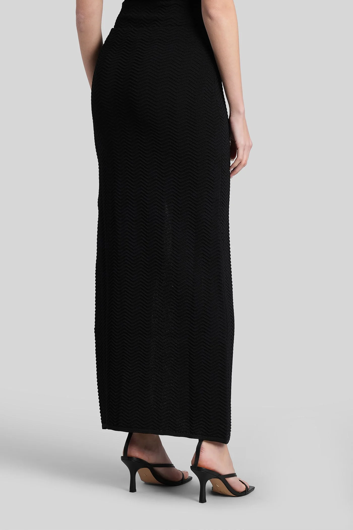 Skirt in black viscose - Image 3