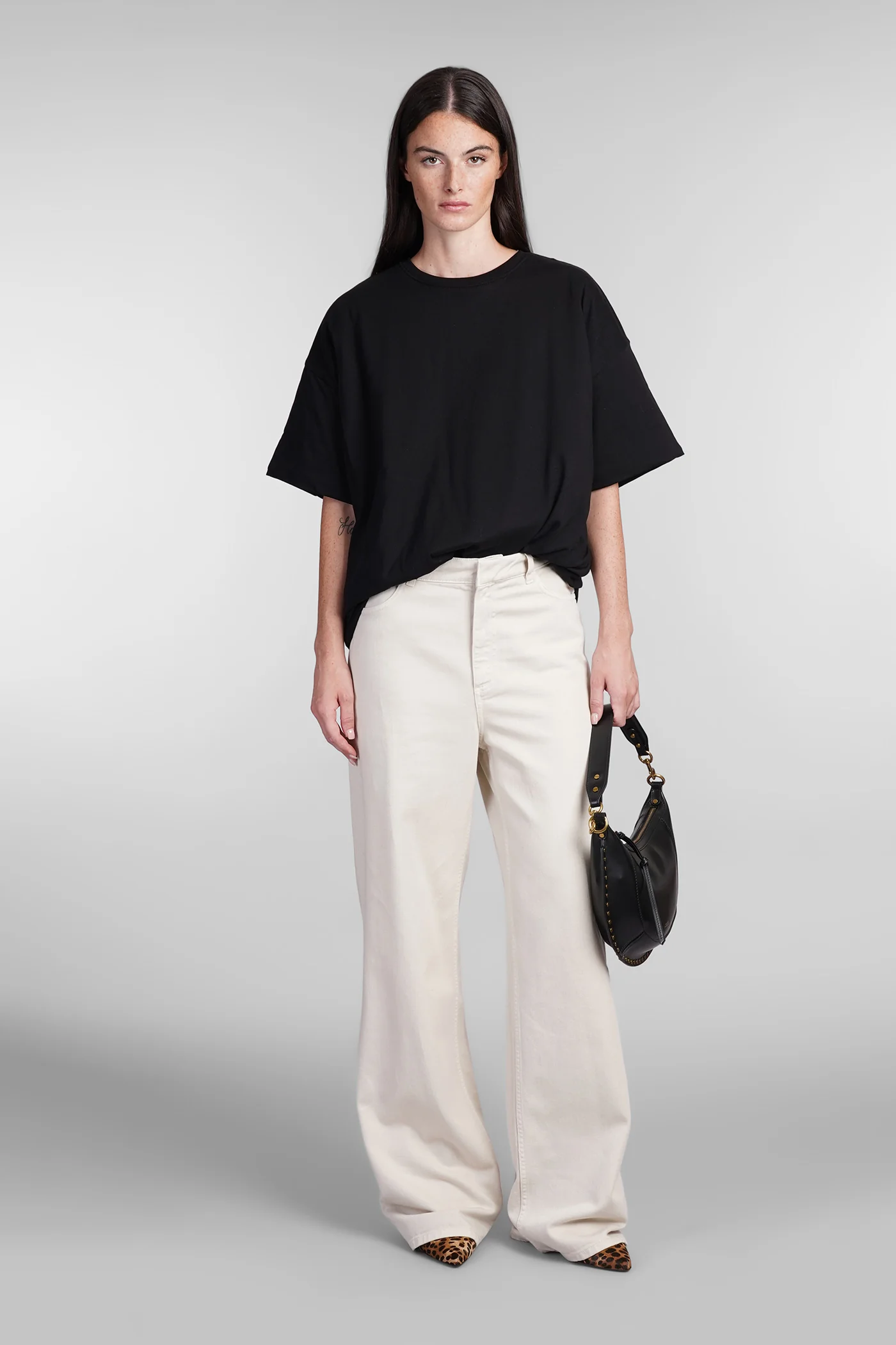 T-Shirt in black cotton - Image 12