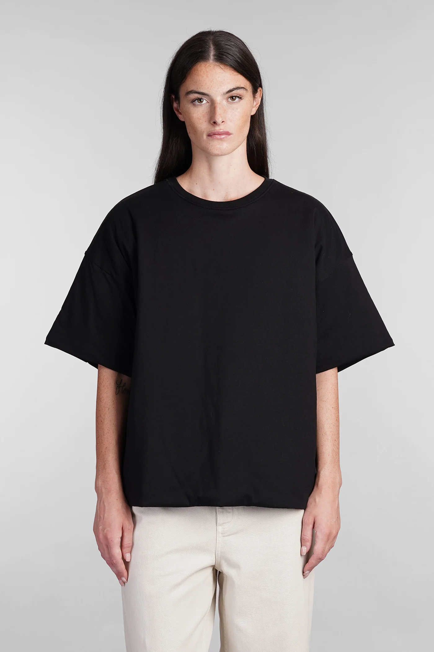 T-Shirt in black cotton - Image 6