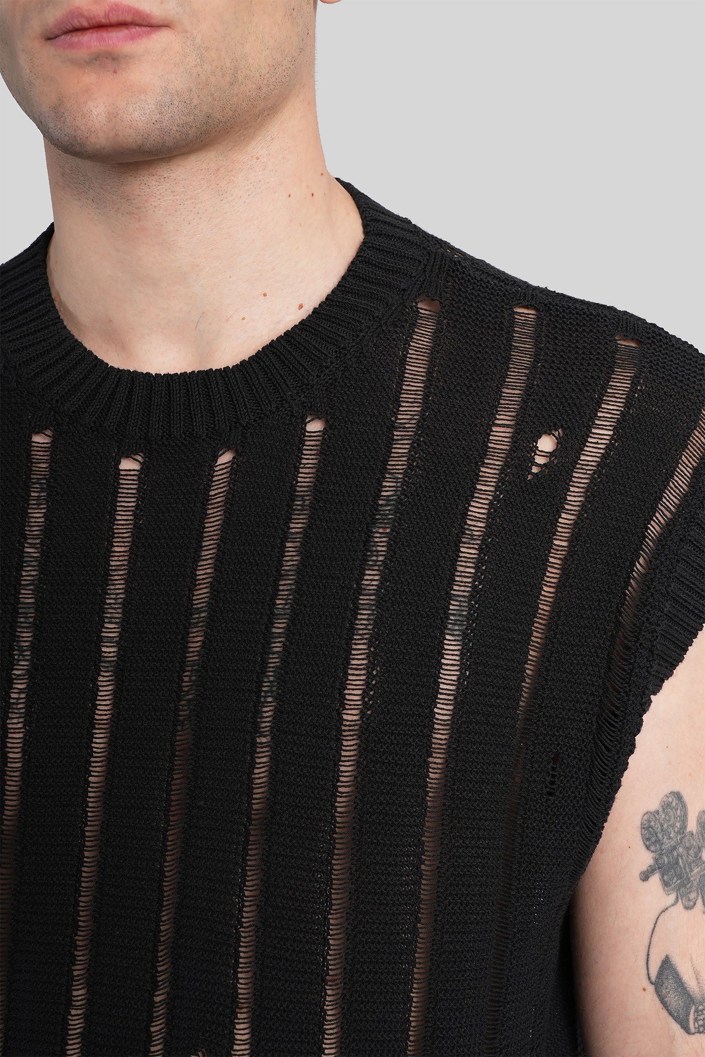 tank Top in black cotton - Image 5