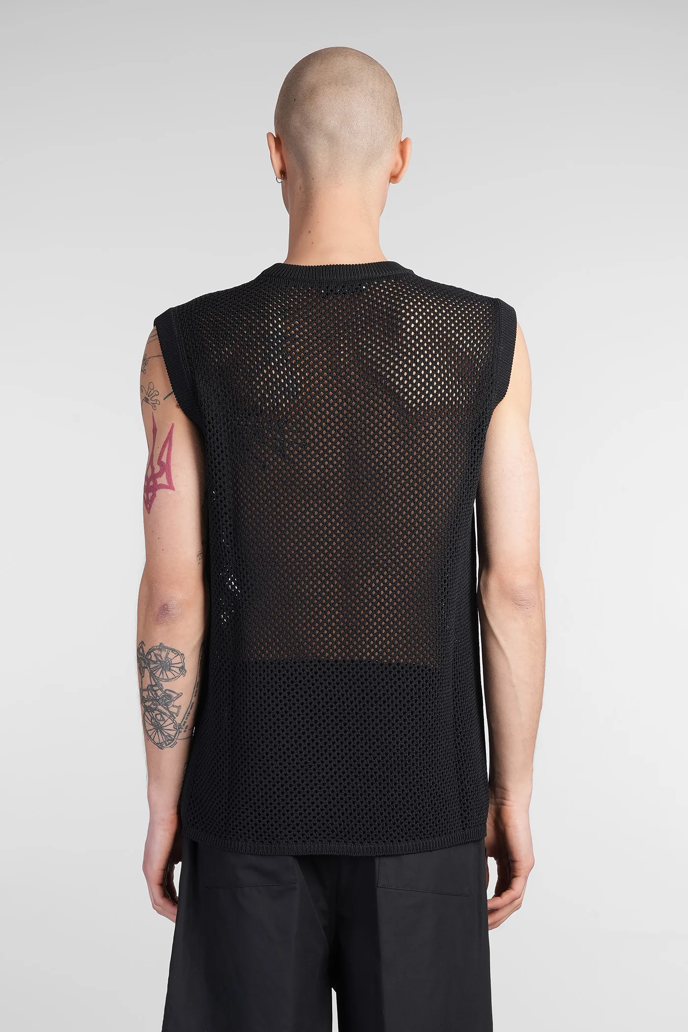 Vest in black viscose - Image 3