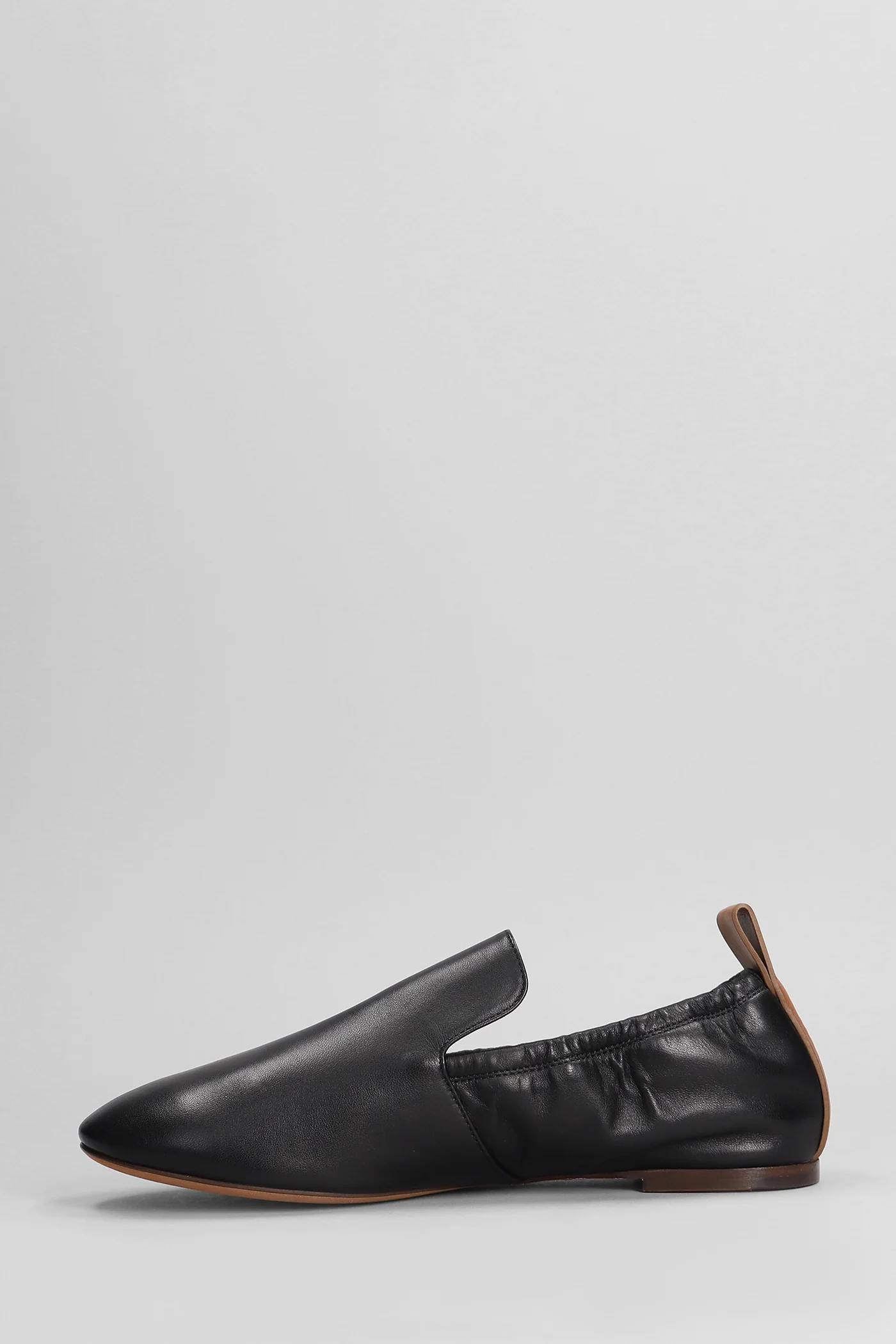 Ballet flats in black leather - Image 3