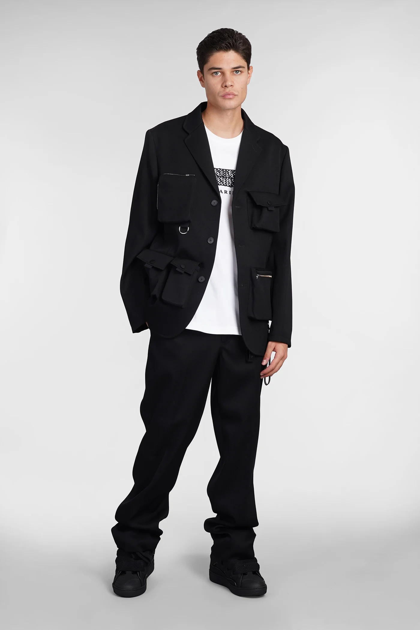 Blazer in black wool - Image 2