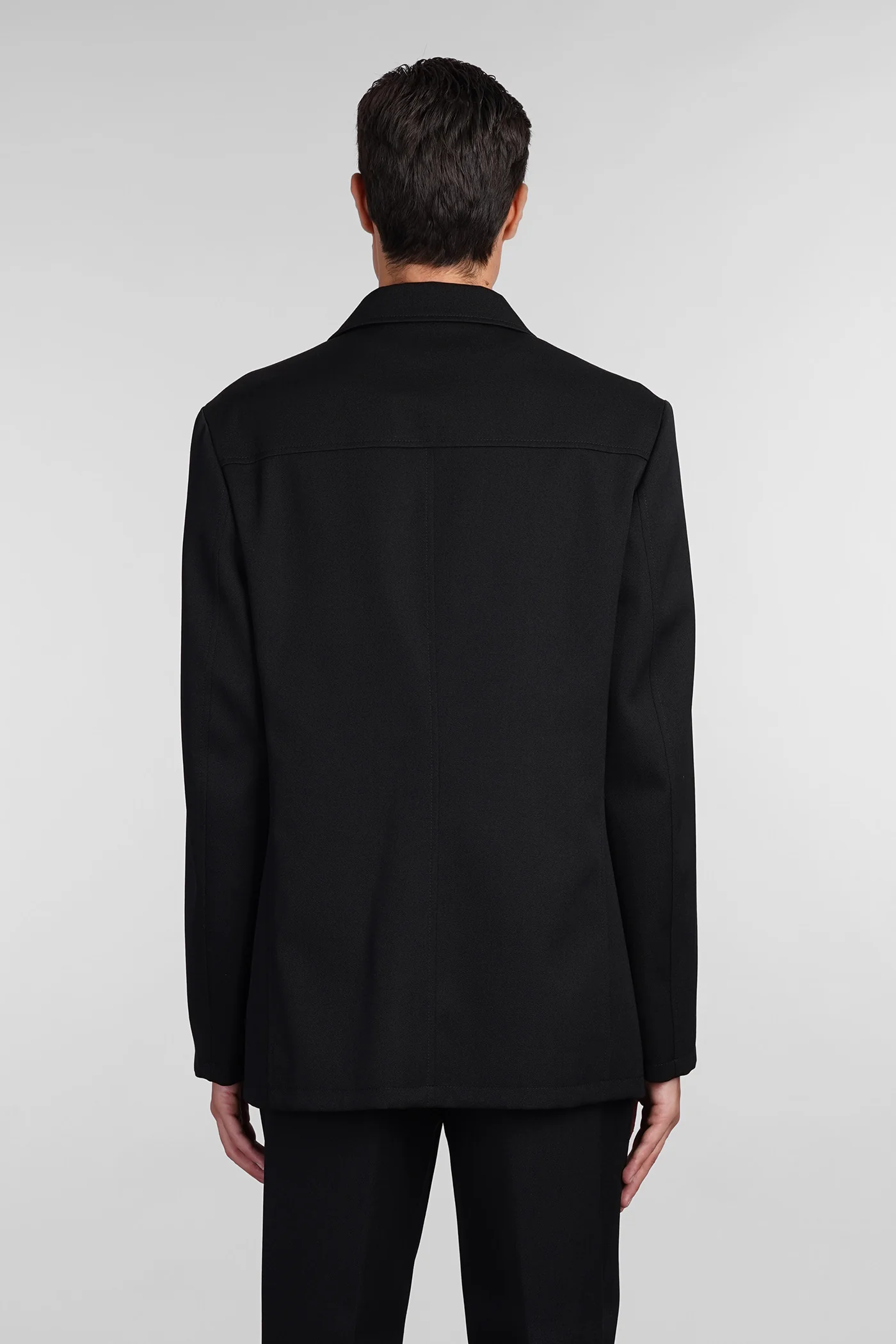 Blazer in black wool - Image 3