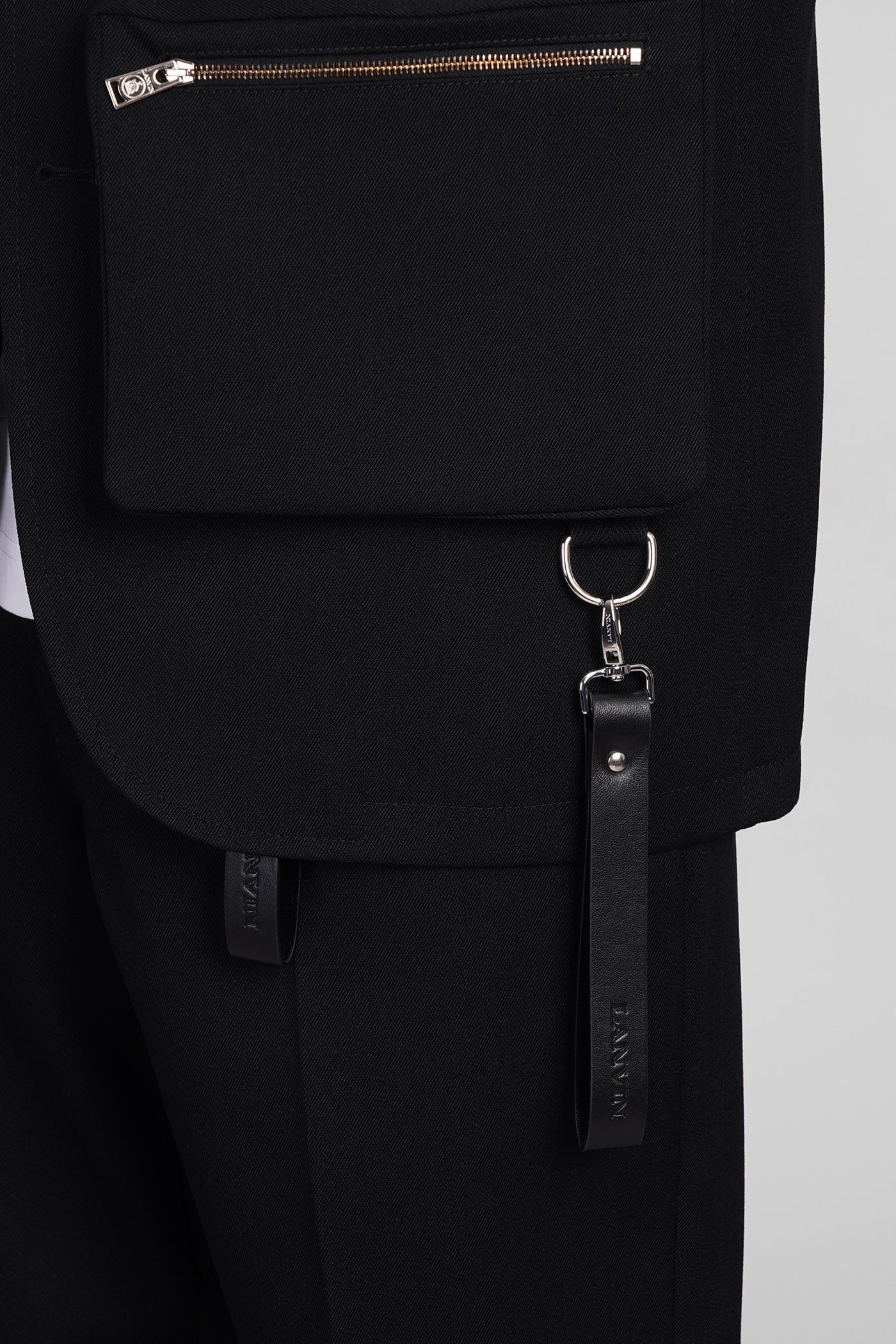 Blazer in black wool - Image 5