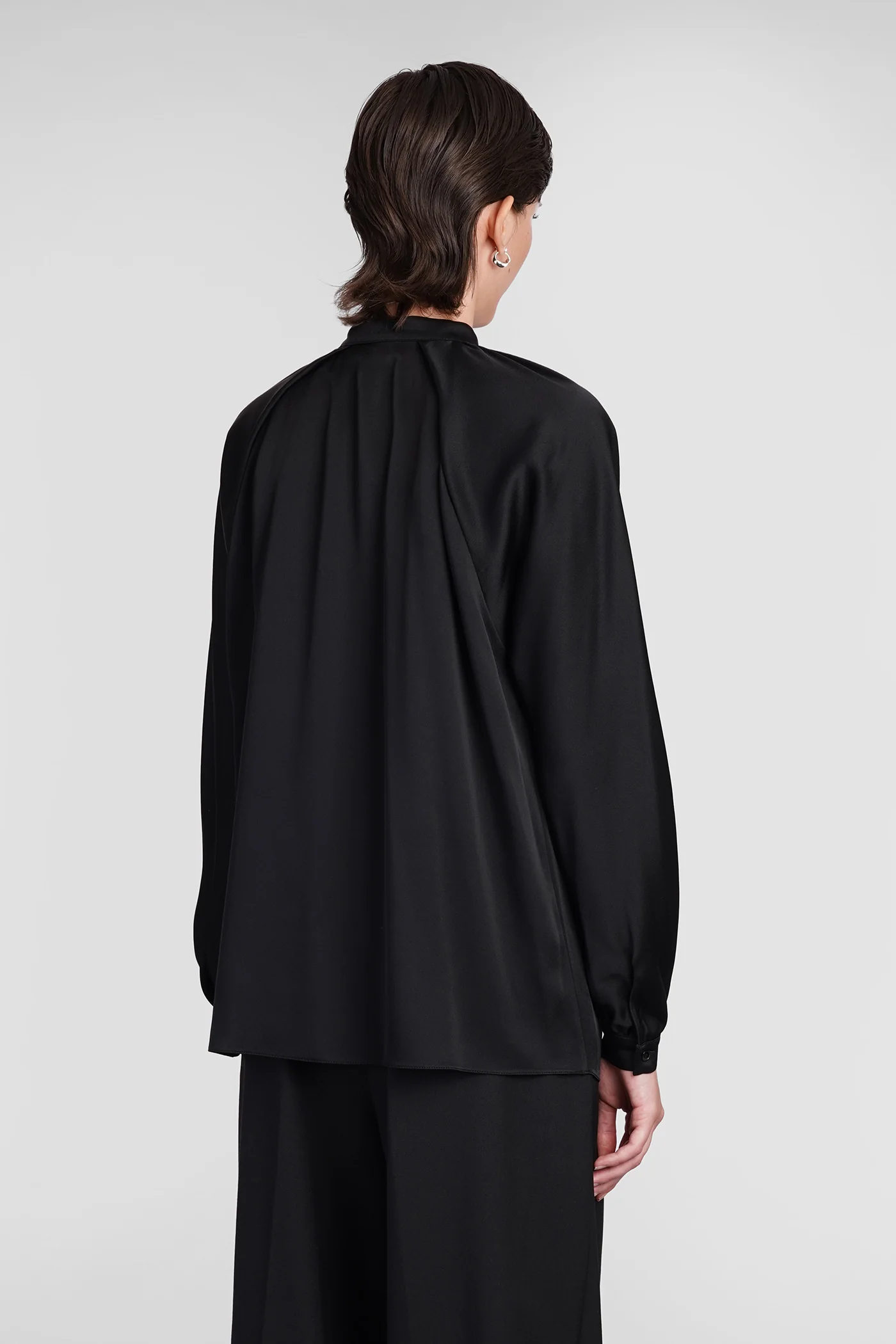 Blouse in black viscose - Image 3