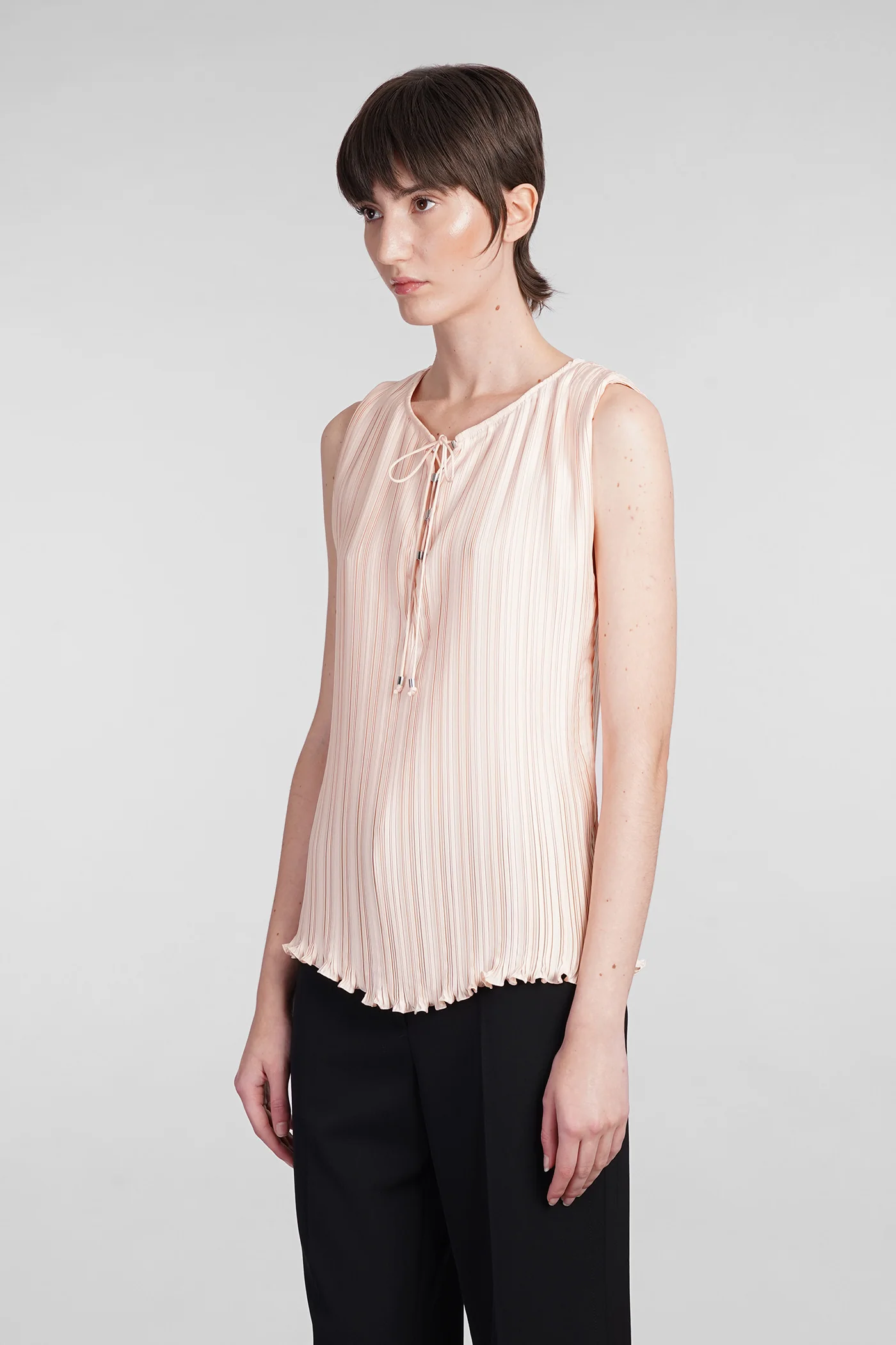 Blouse in orange polyester - Image 4