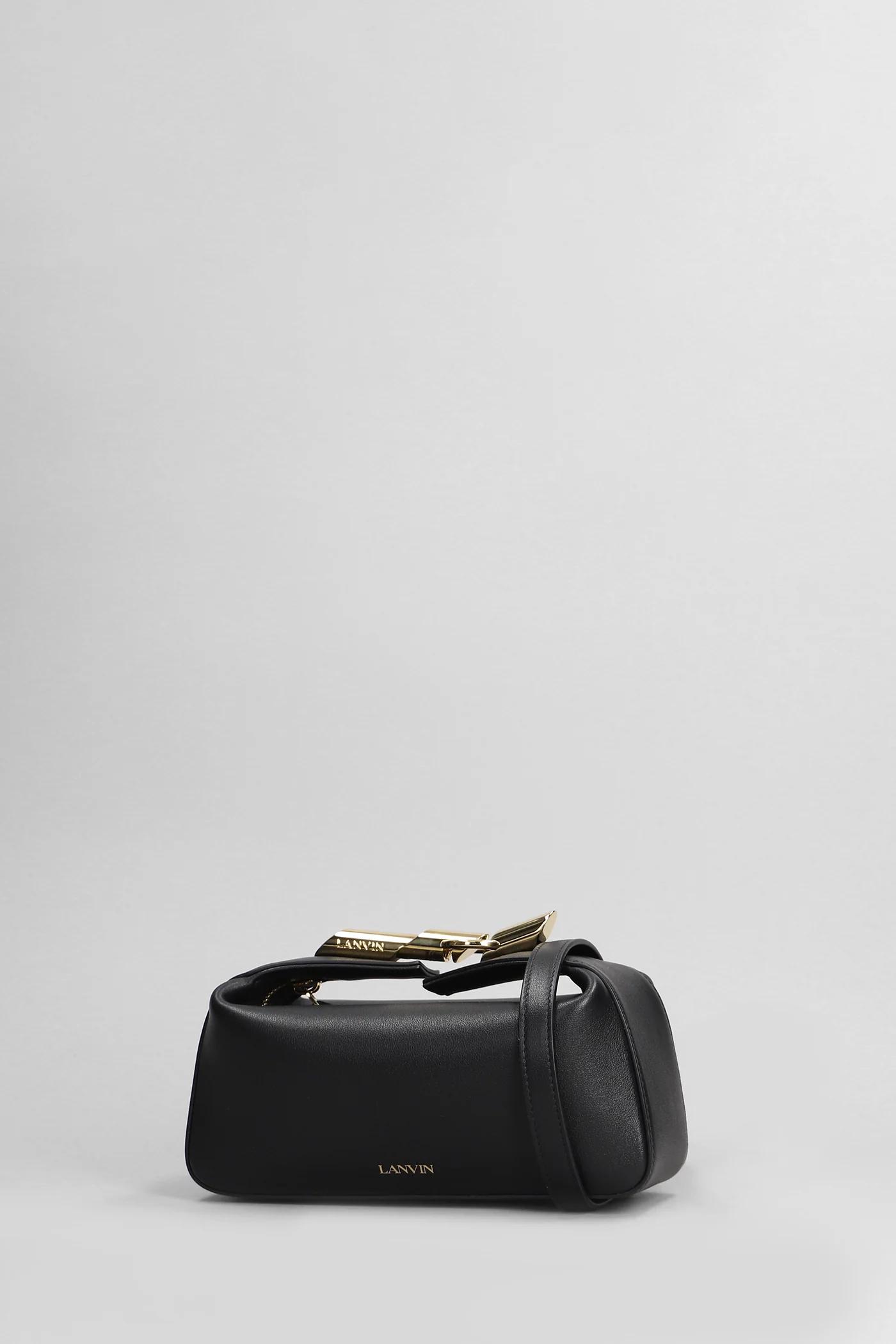 Clutch in black leather - Image 2