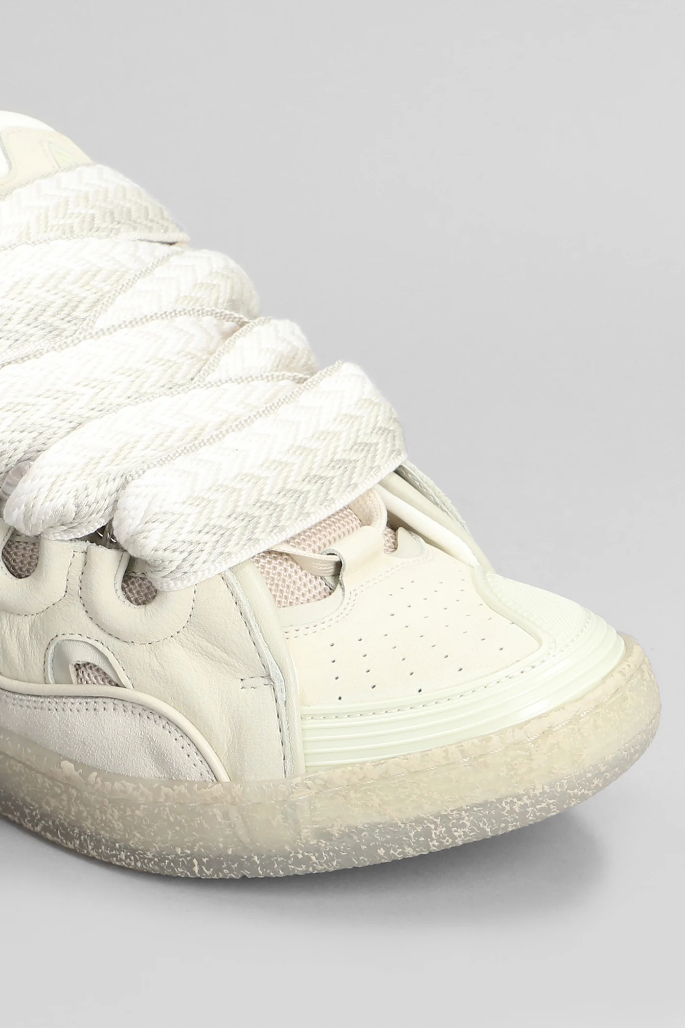 Curb Sneakers in beige leather - Image 5