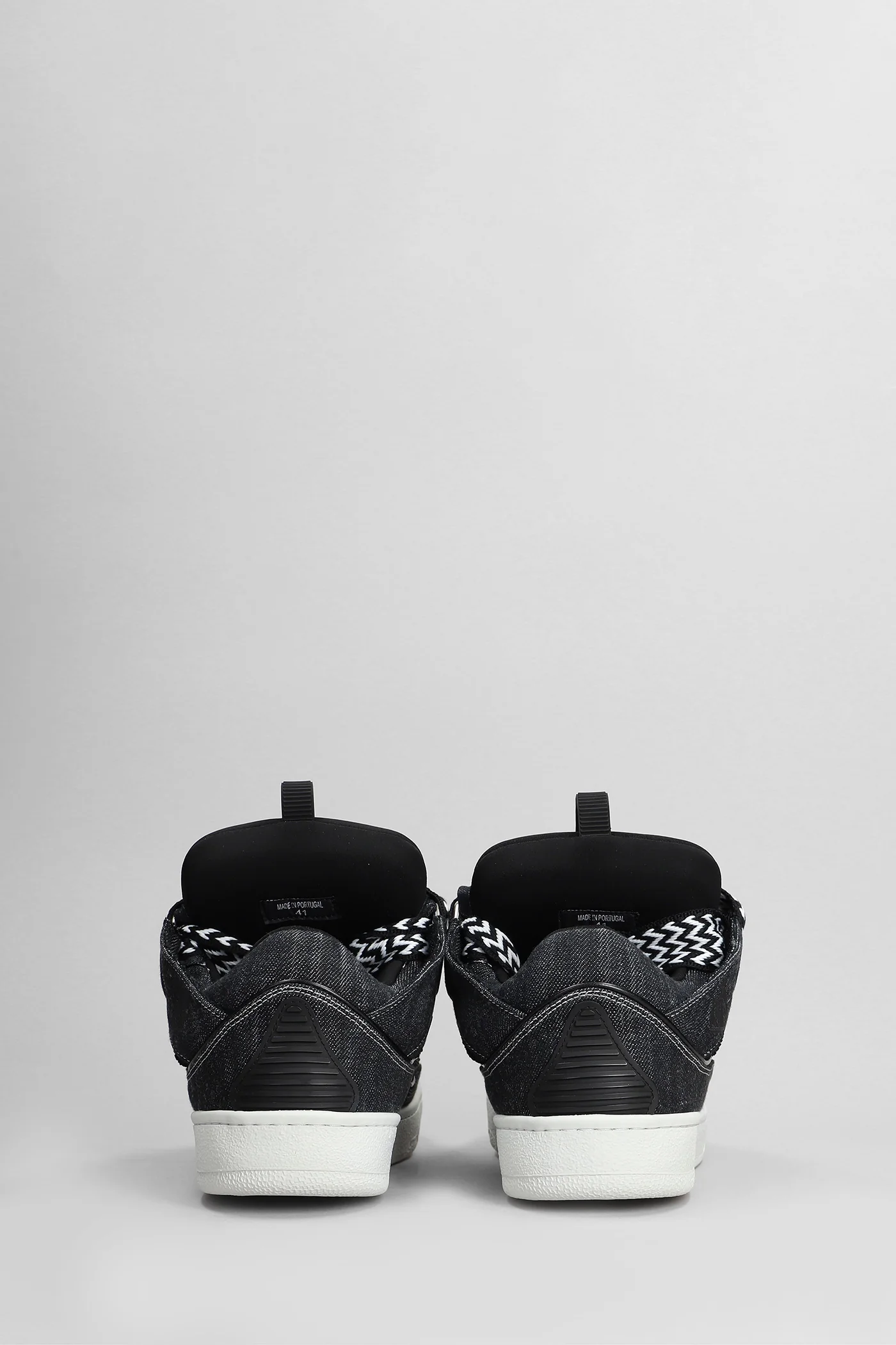 Curb Sneakers in black cotton - Image 4