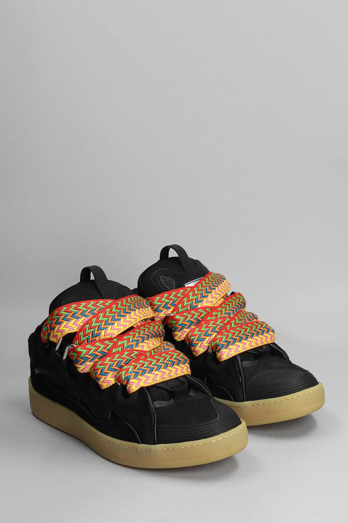 Curb Sneakers in black leather - Image 12
