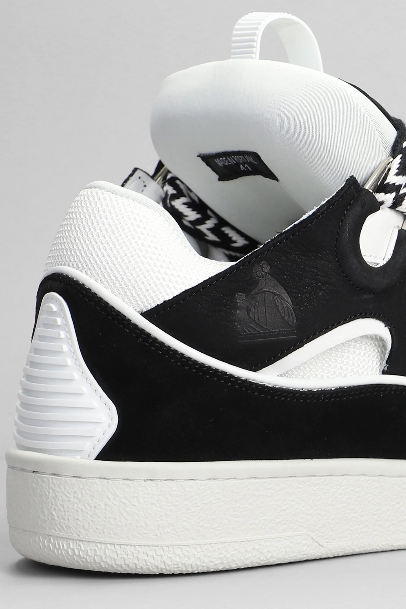 Curb Sneakers in black leather - Image 5