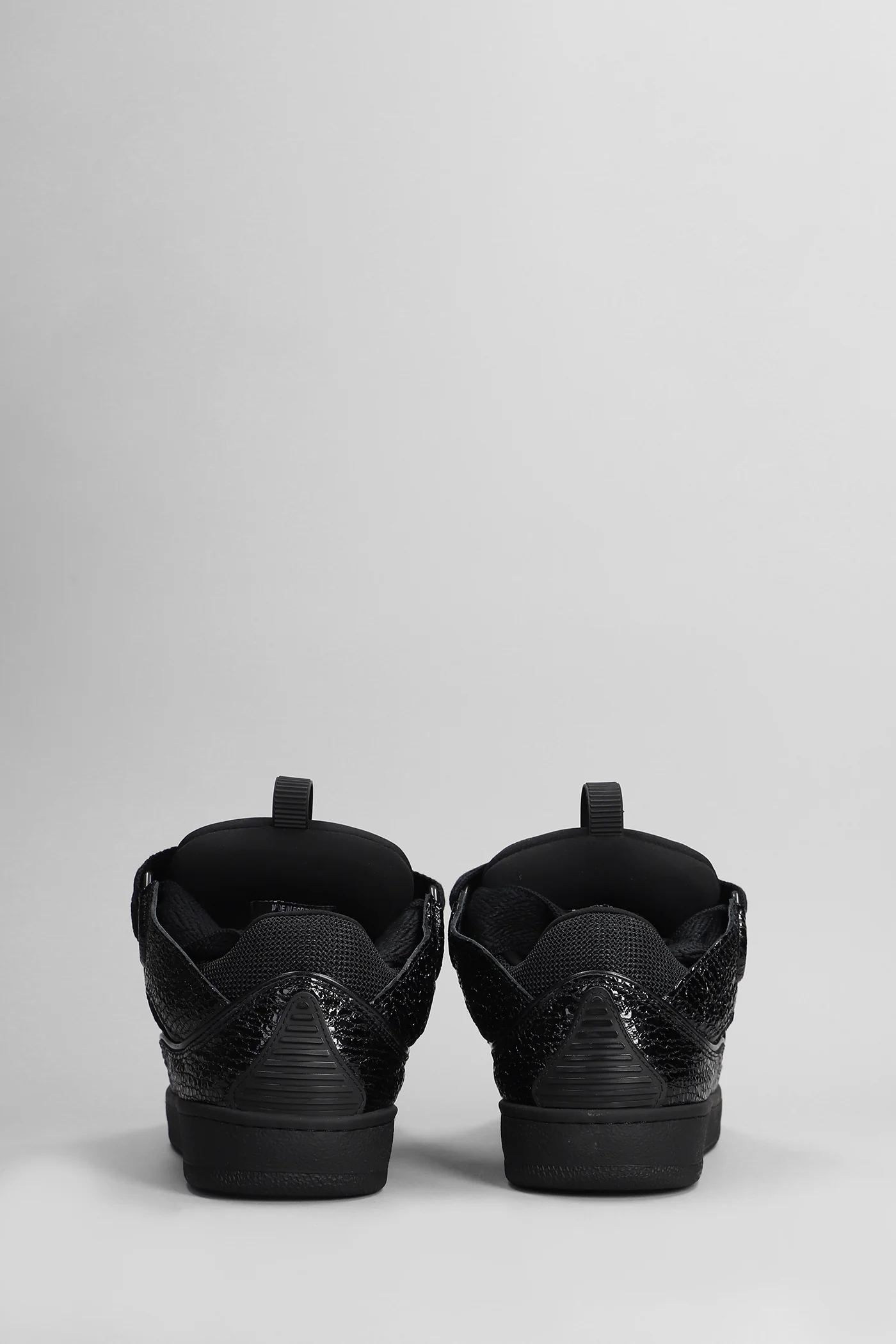 Curb Sneakers in black leather - Image 4
