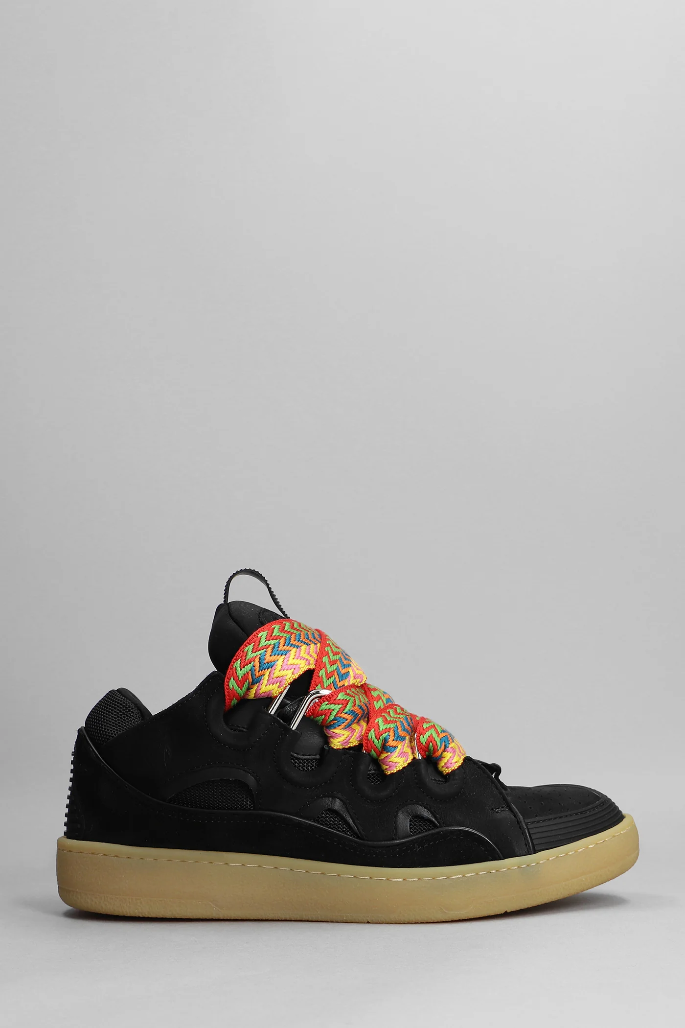 Curb Sneakers in black leather - Image 6