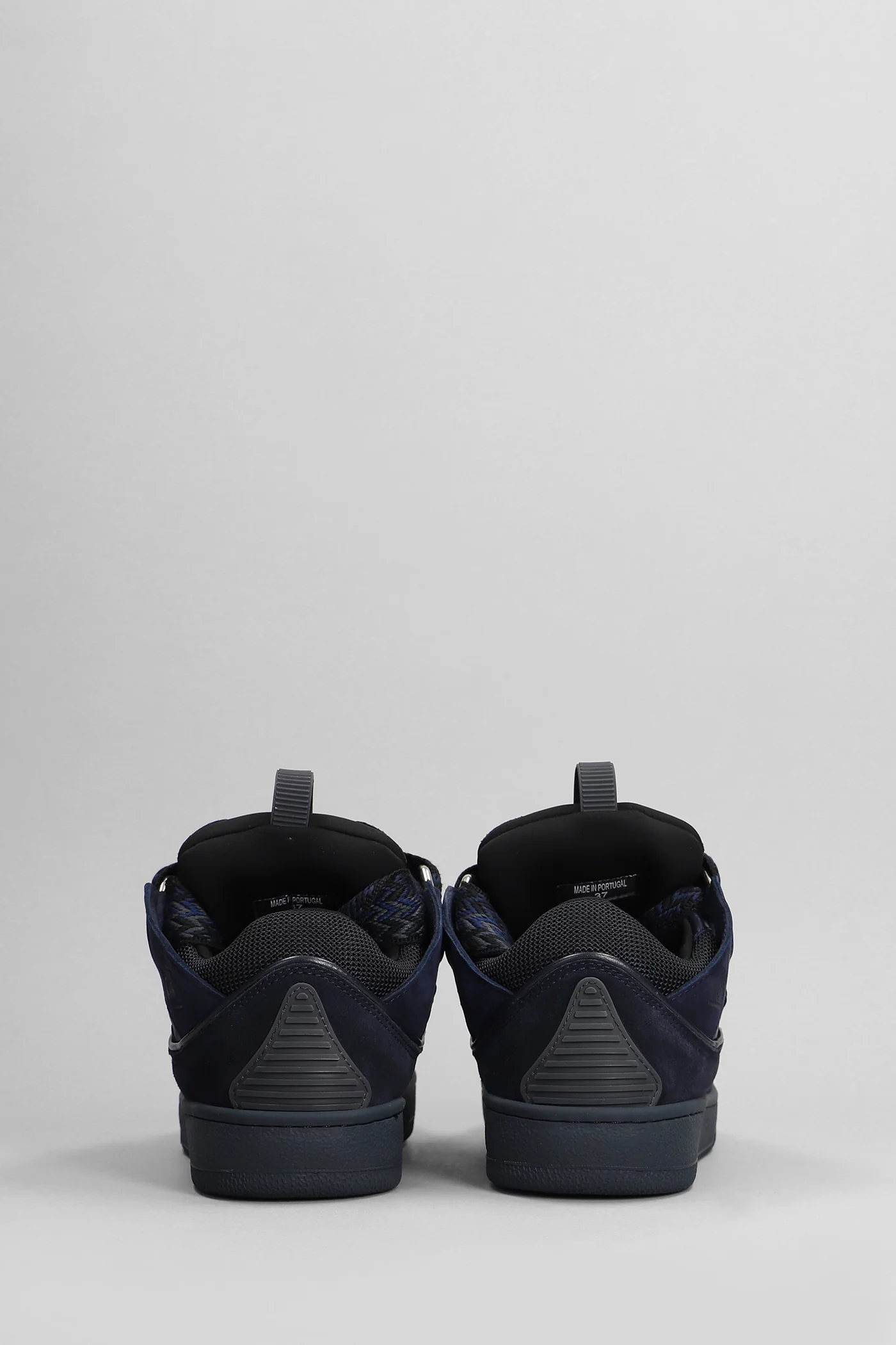 Curb Sneakers in blue suede and leather - Image 4