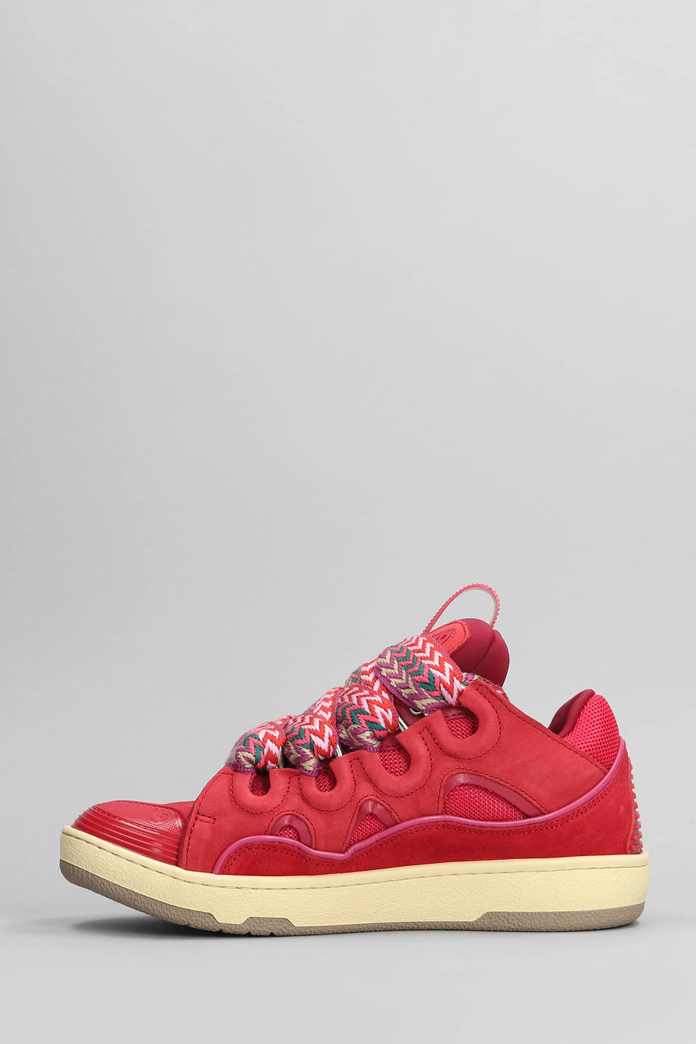 Curb Sneakers in fuxia suede and leather - Image 3