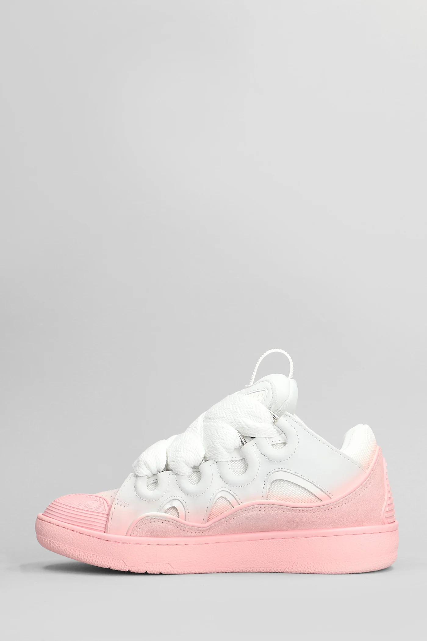 Curb Sneakers in rose-pink leather - Image 3