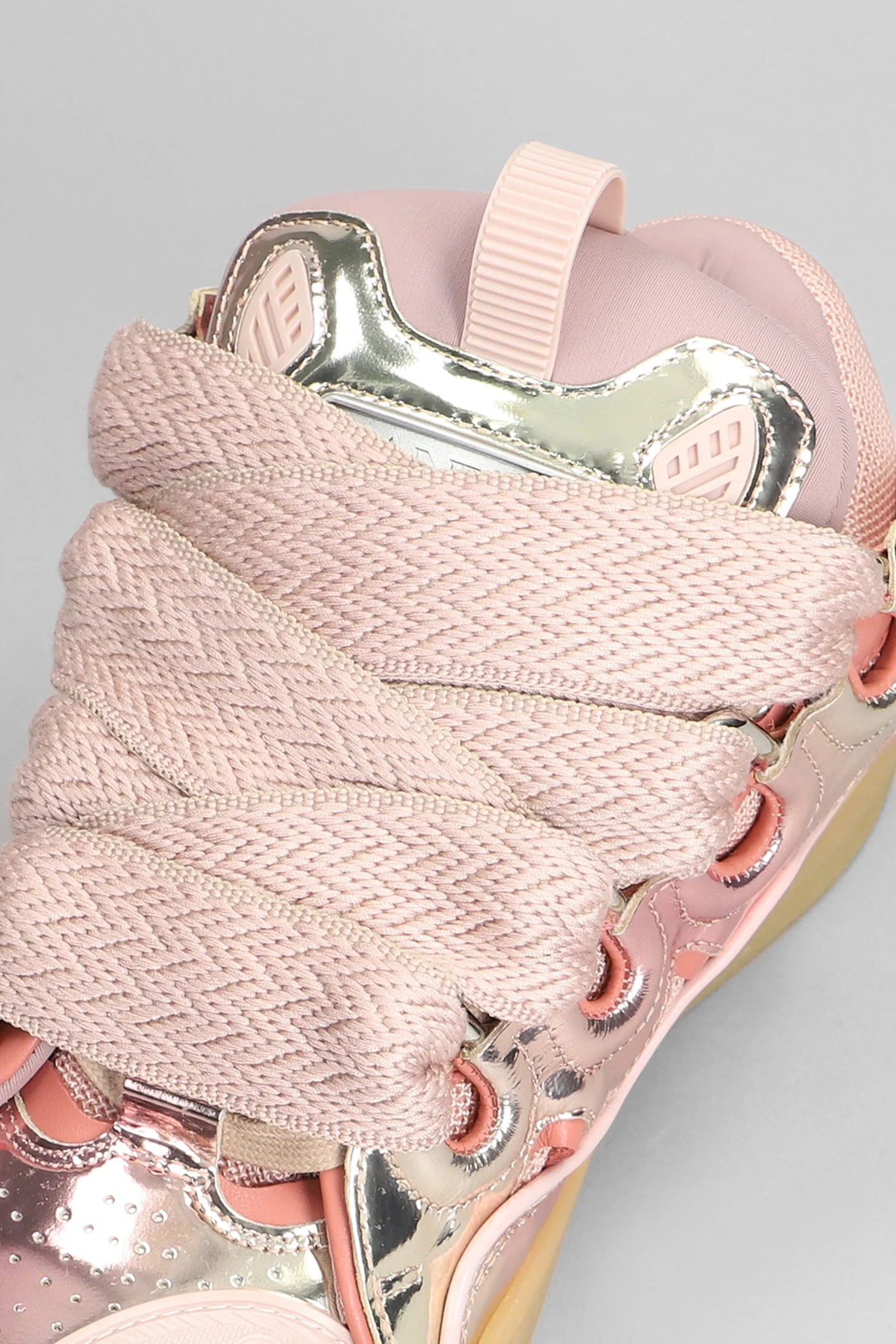 Curb Sneakers in rose-pink leather - Image 5
