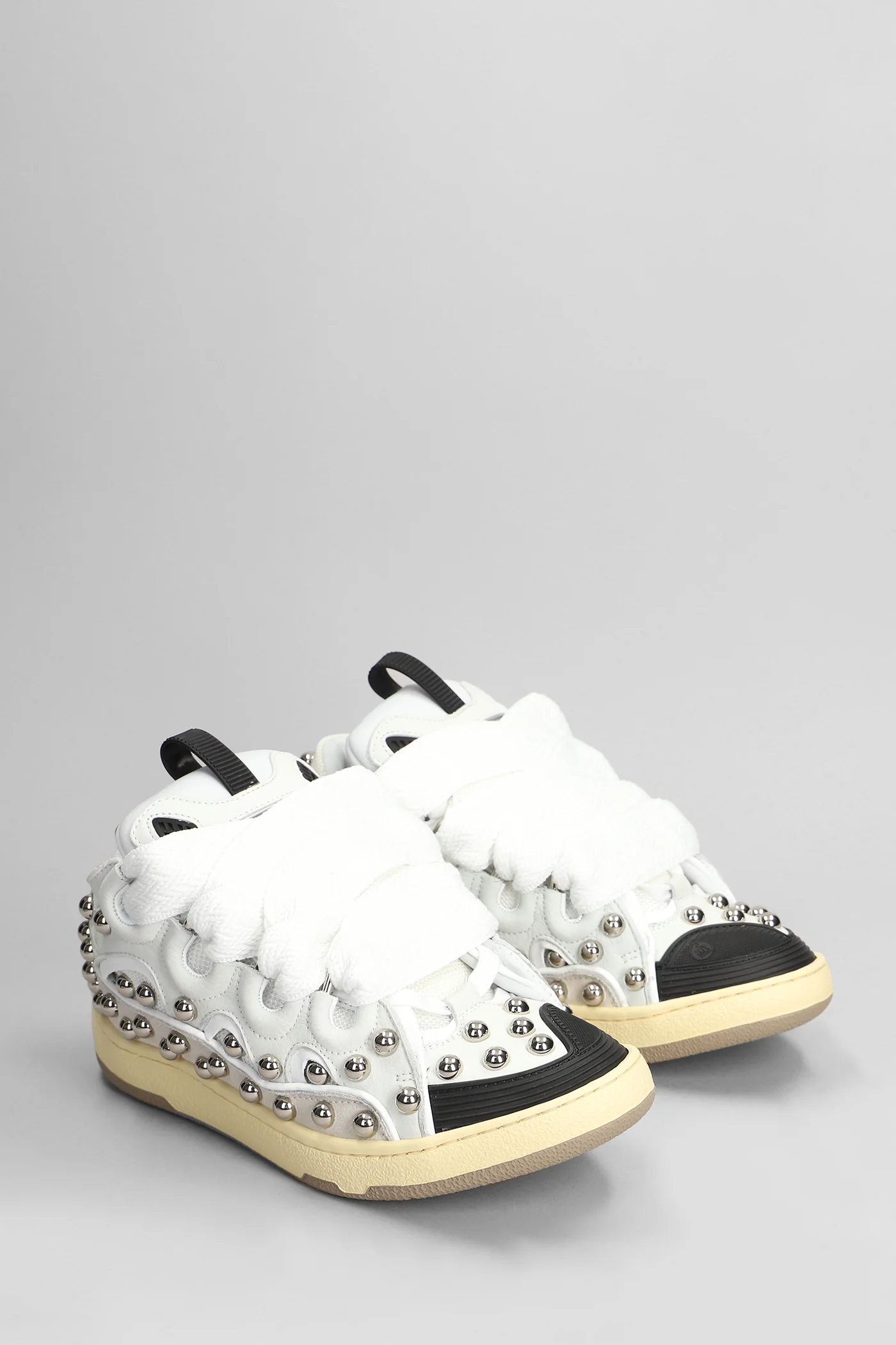 Curb Sneakers in white leather - Image 2