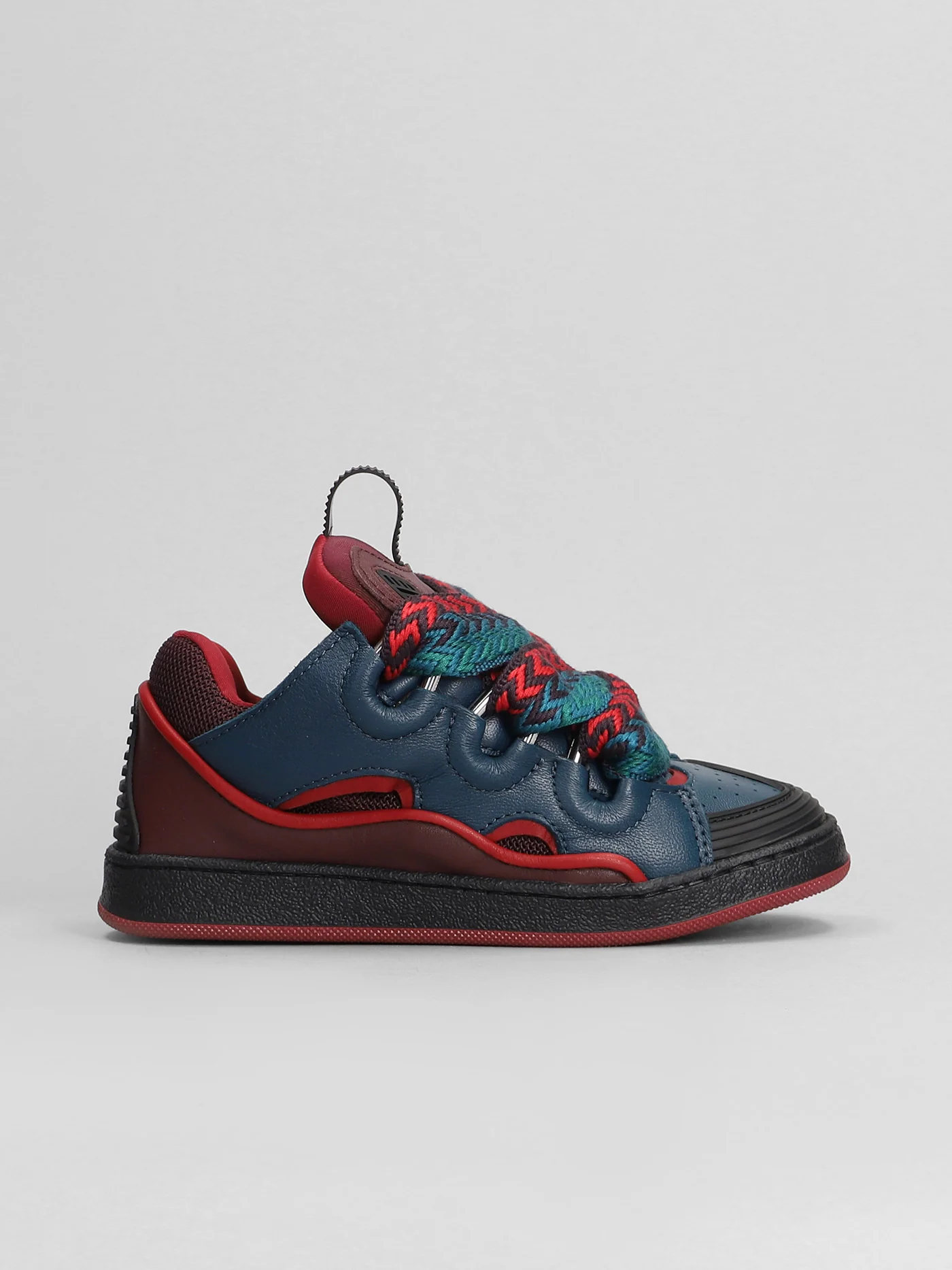Curb Sneakers in blue leather