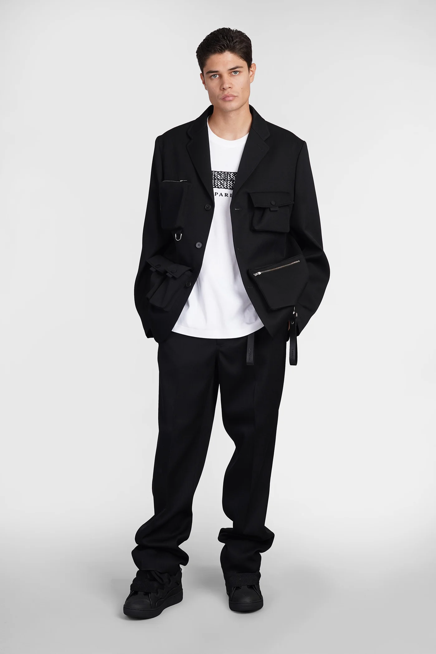 Pants in black wool - Image 2