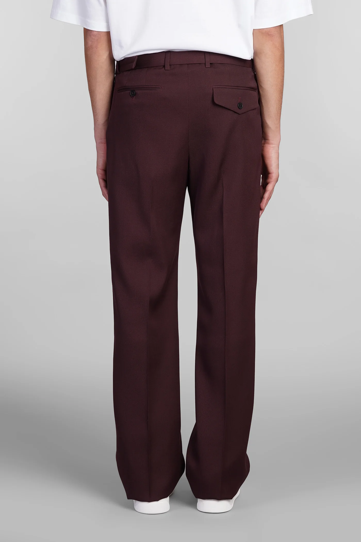 Pants in bordeaux wool - Image 3