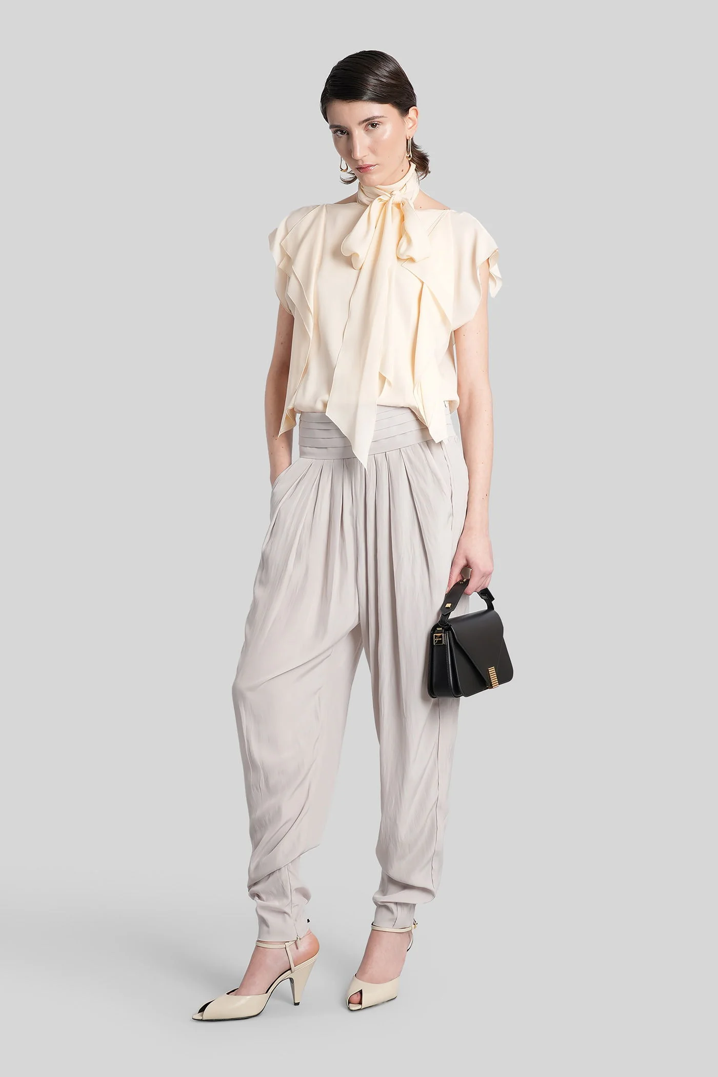 Pants in grey polyester - Image 2