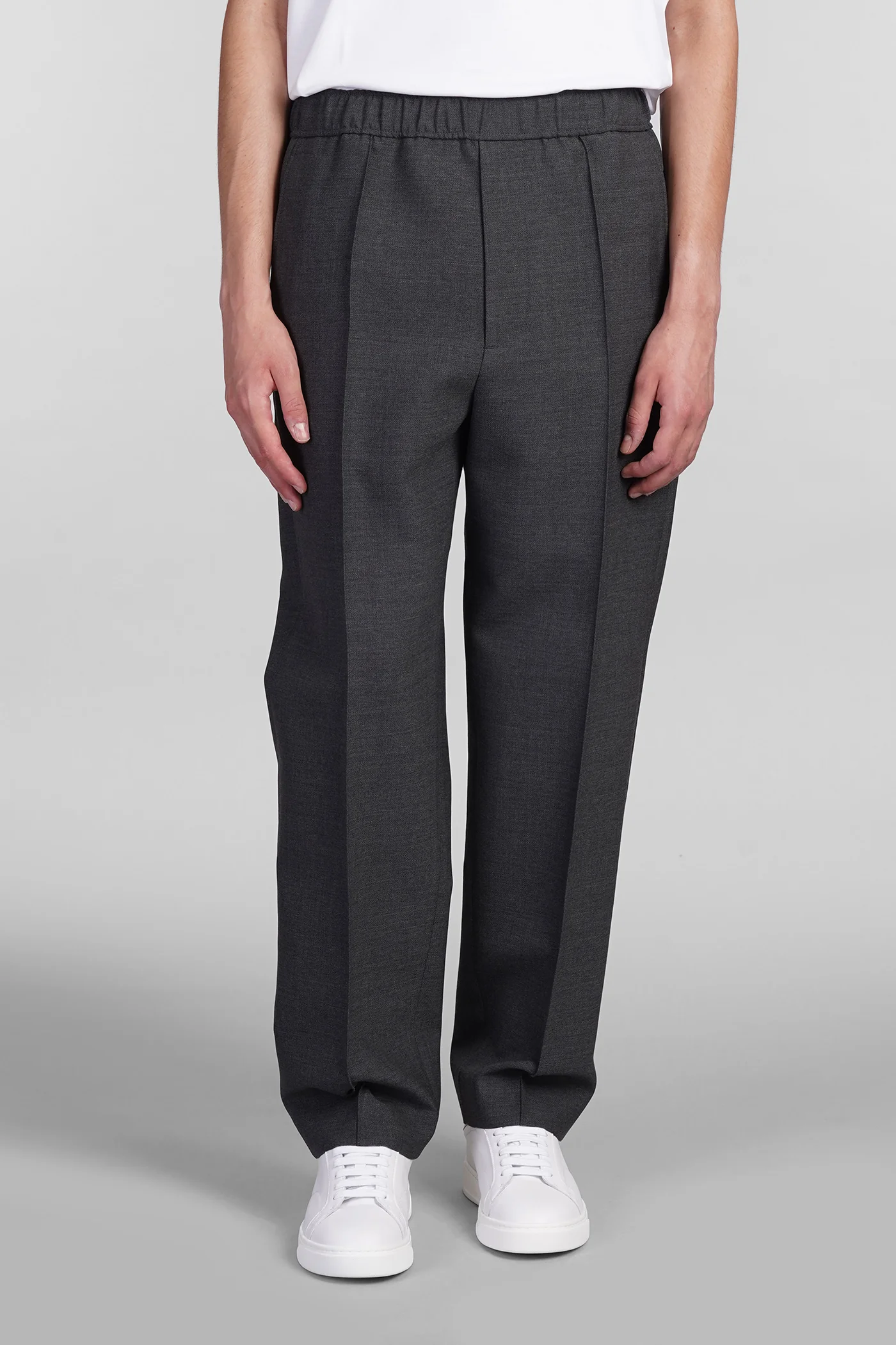 Pants in grey wool